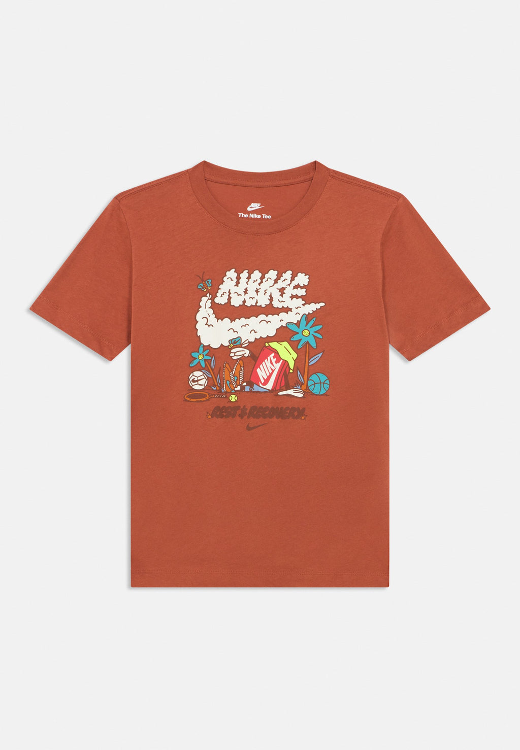 TEE BOXY REST UNISEX - Baskılı Tişört - kirli şeftali
