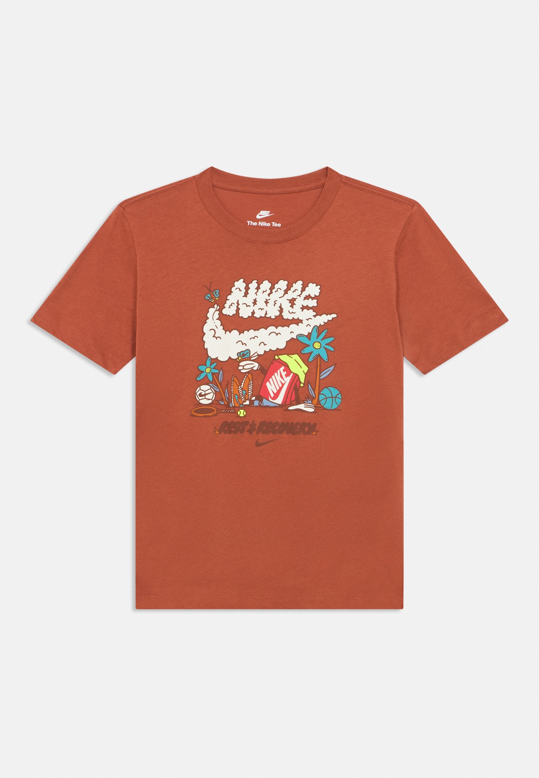 TEE BOXY REST UNISEX - Baskılı Tişört - kirli şeftali