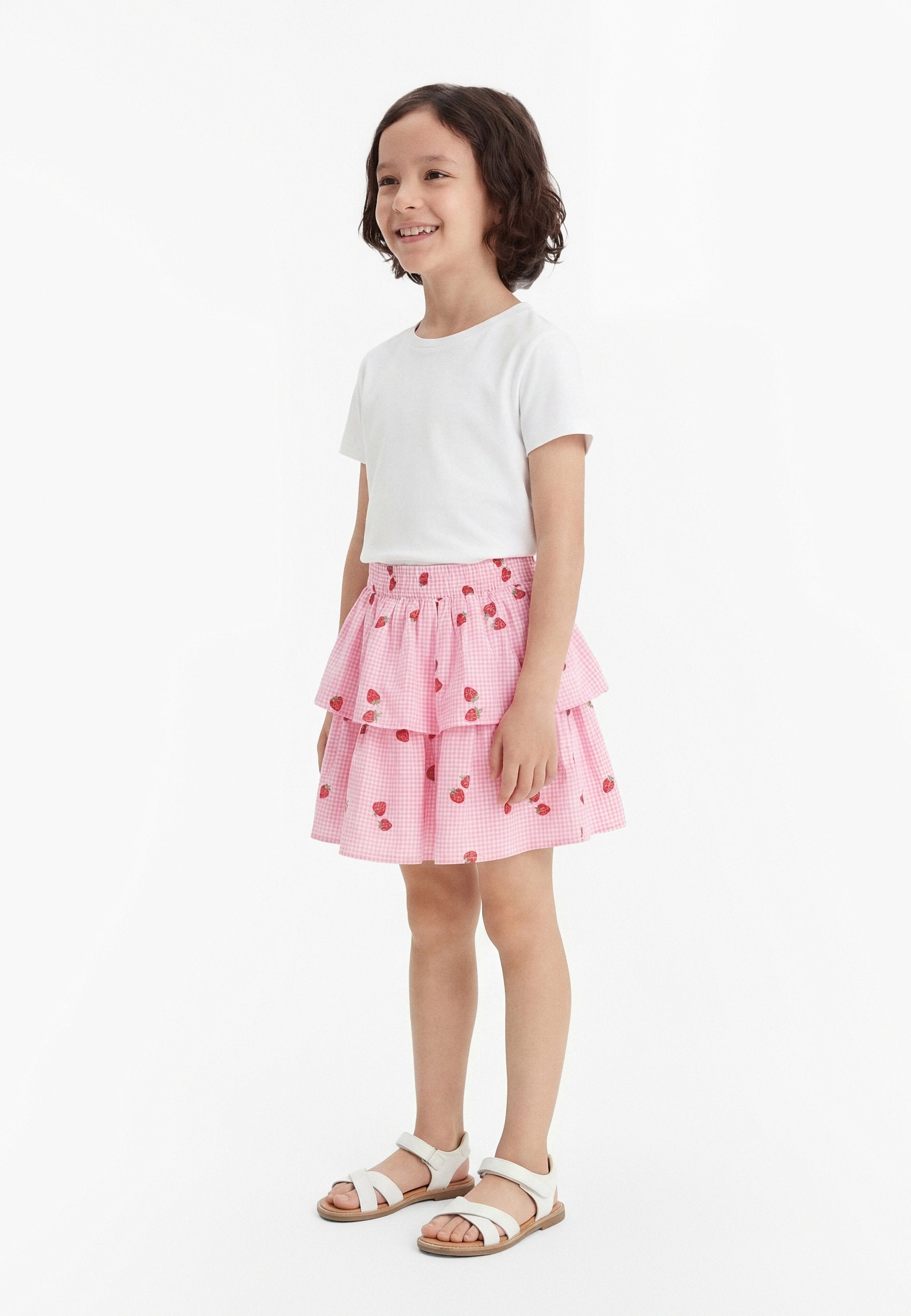 TIERED SKIRT - Mini skirt - pink