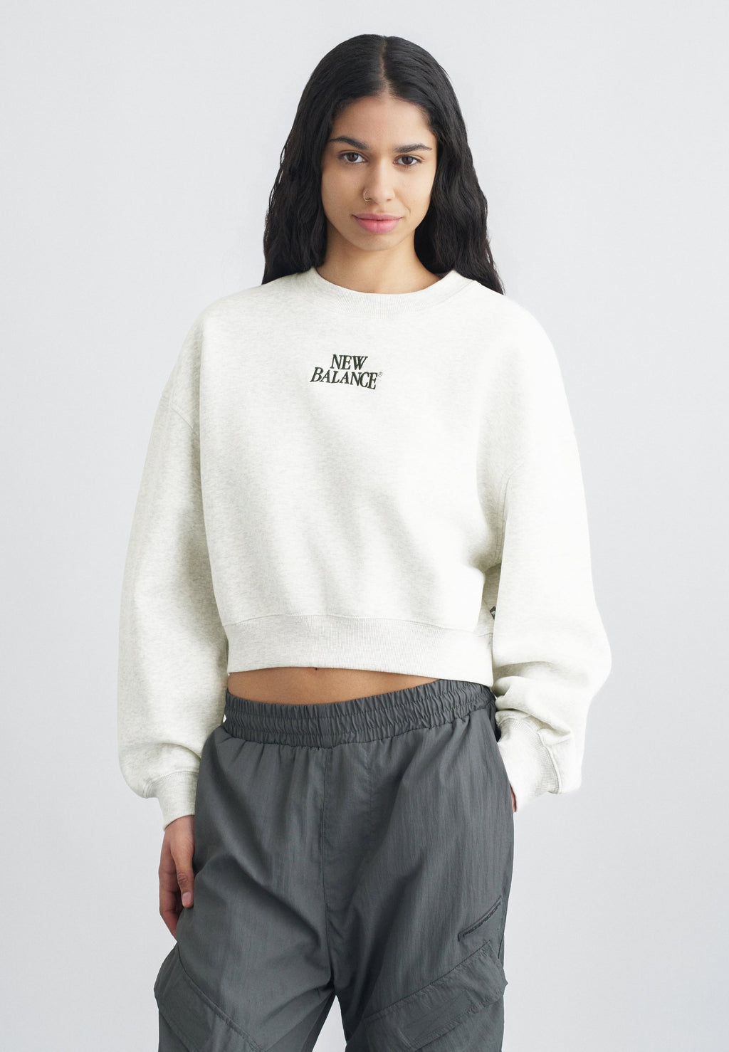 LINEAR HERITAGE CREW - Sweatshirt - ash heather