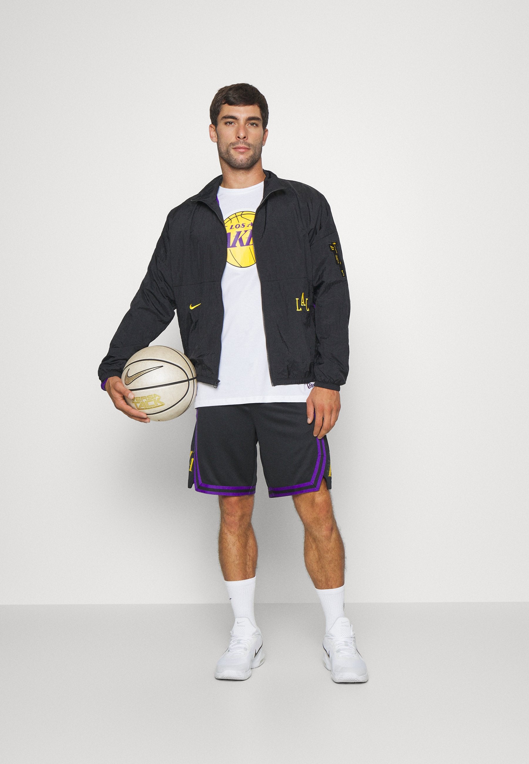 NBA LOS ANGELES LAKERS CITY EDITION SHORT - Sports shorts - black/amarillo