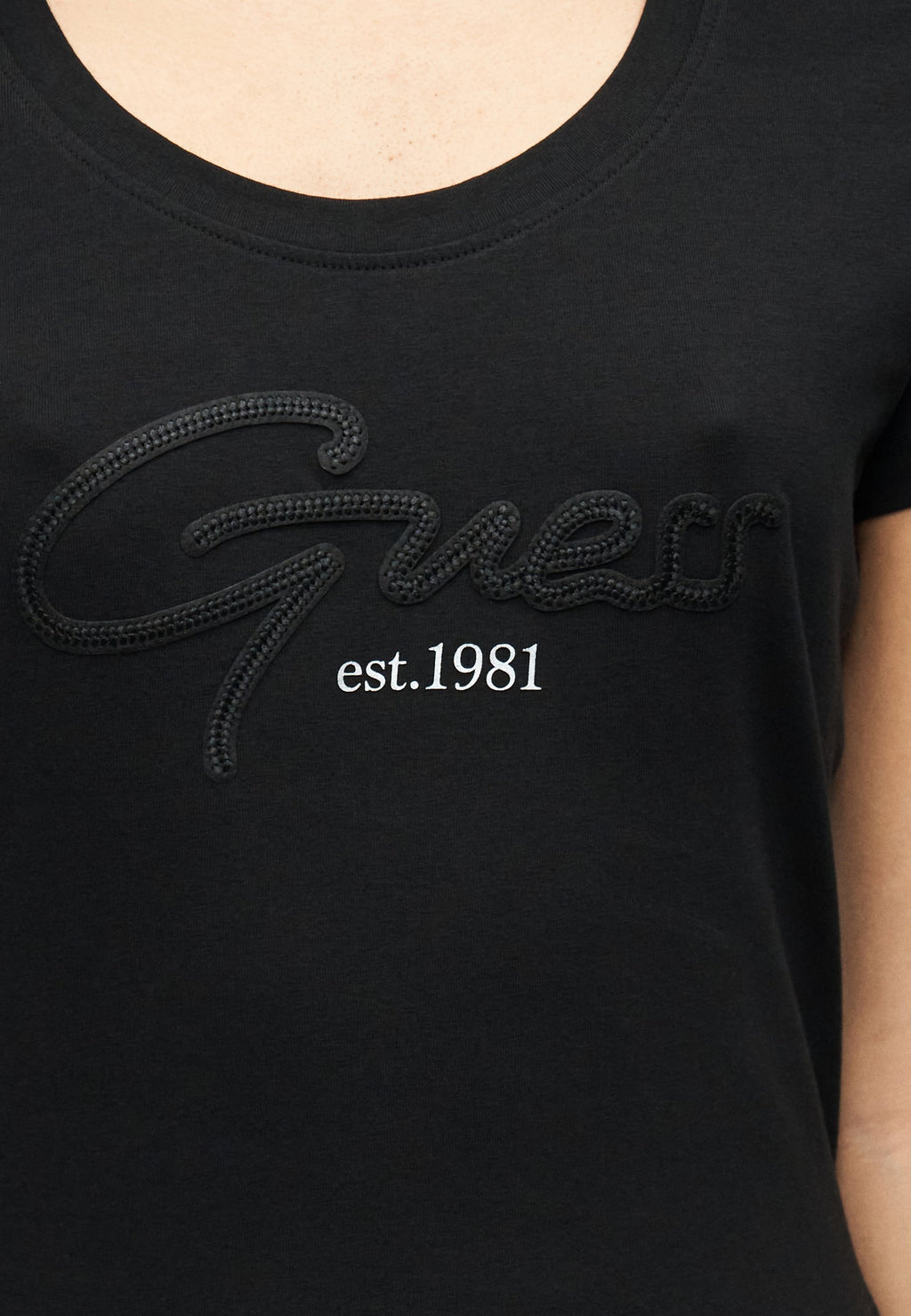 SCRIPT TEE - Print T-shirt - jet black
