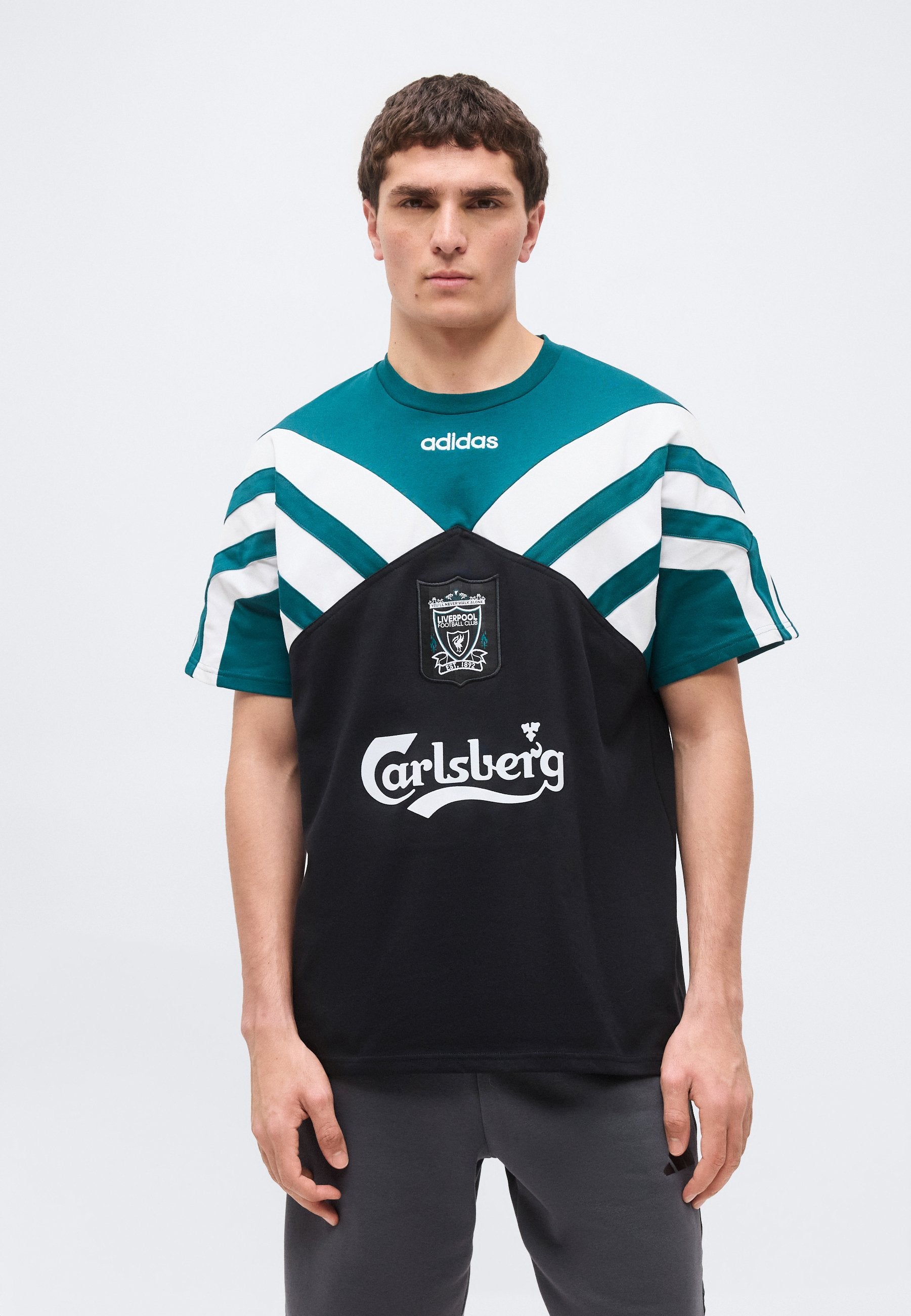 LIVERPOOL FC TEE 95 - Club wear - black/rich green