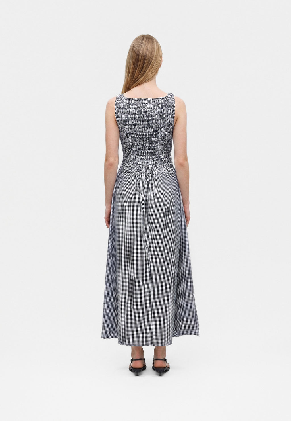 SMOCKED APRON DRESS - Day dress - navy