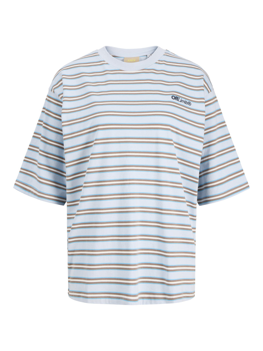 JXRHEA LOOSE SS STRIPE TEE JRS - Print T-shirt - skyway/lentil/vanilla ice