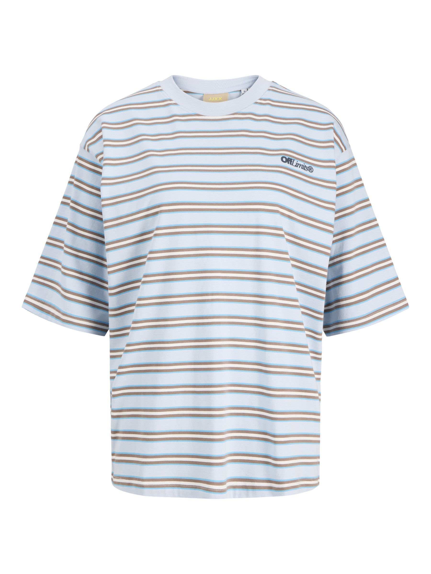 JXRHEA LOOSE SS STRIPE TEE JRS - Print T-shirt - skyway/lentil/vanilla ice