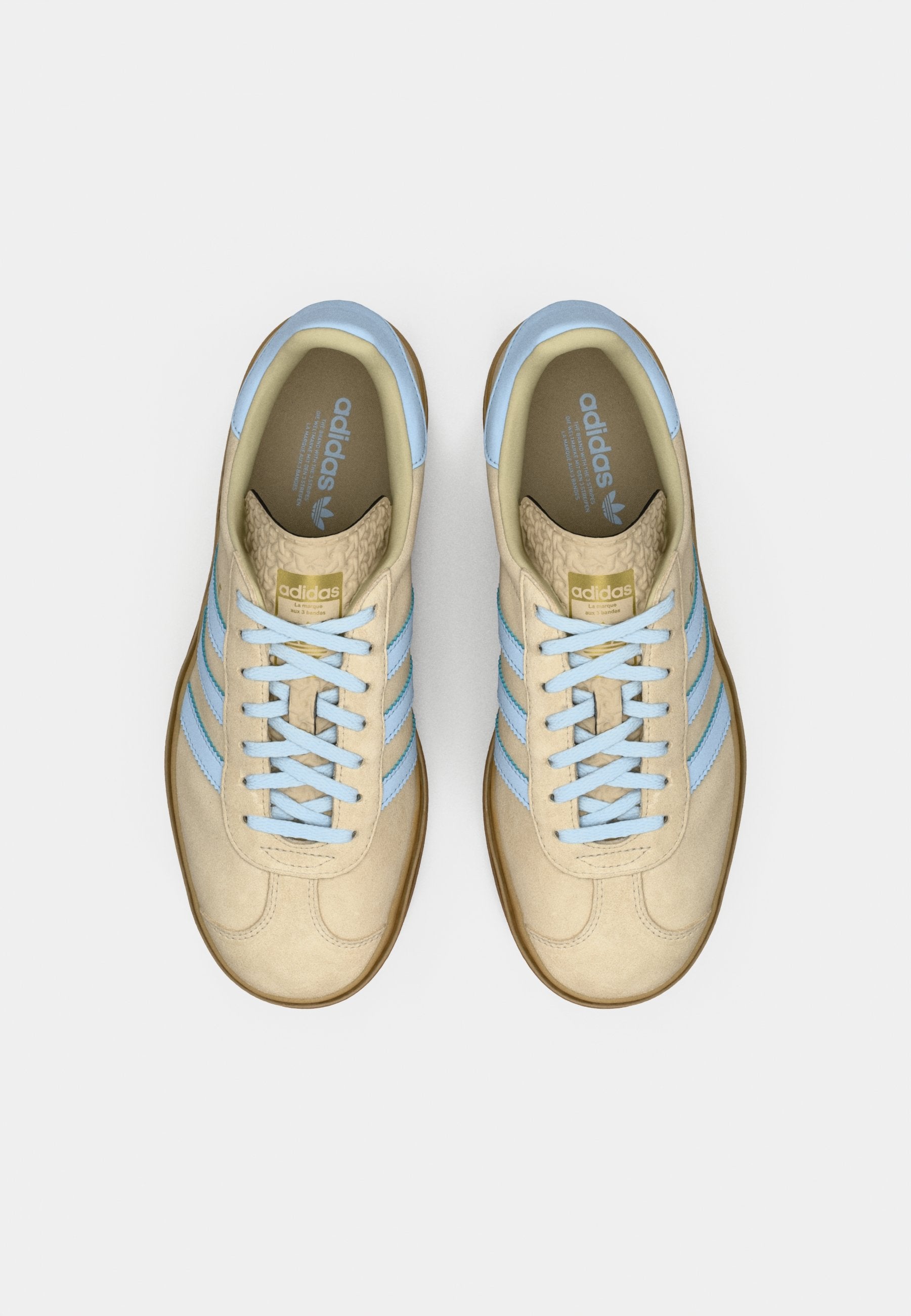 GAZELLE BOLD - Trainers - stone khaki/crystal sky/gold-coloured metallic