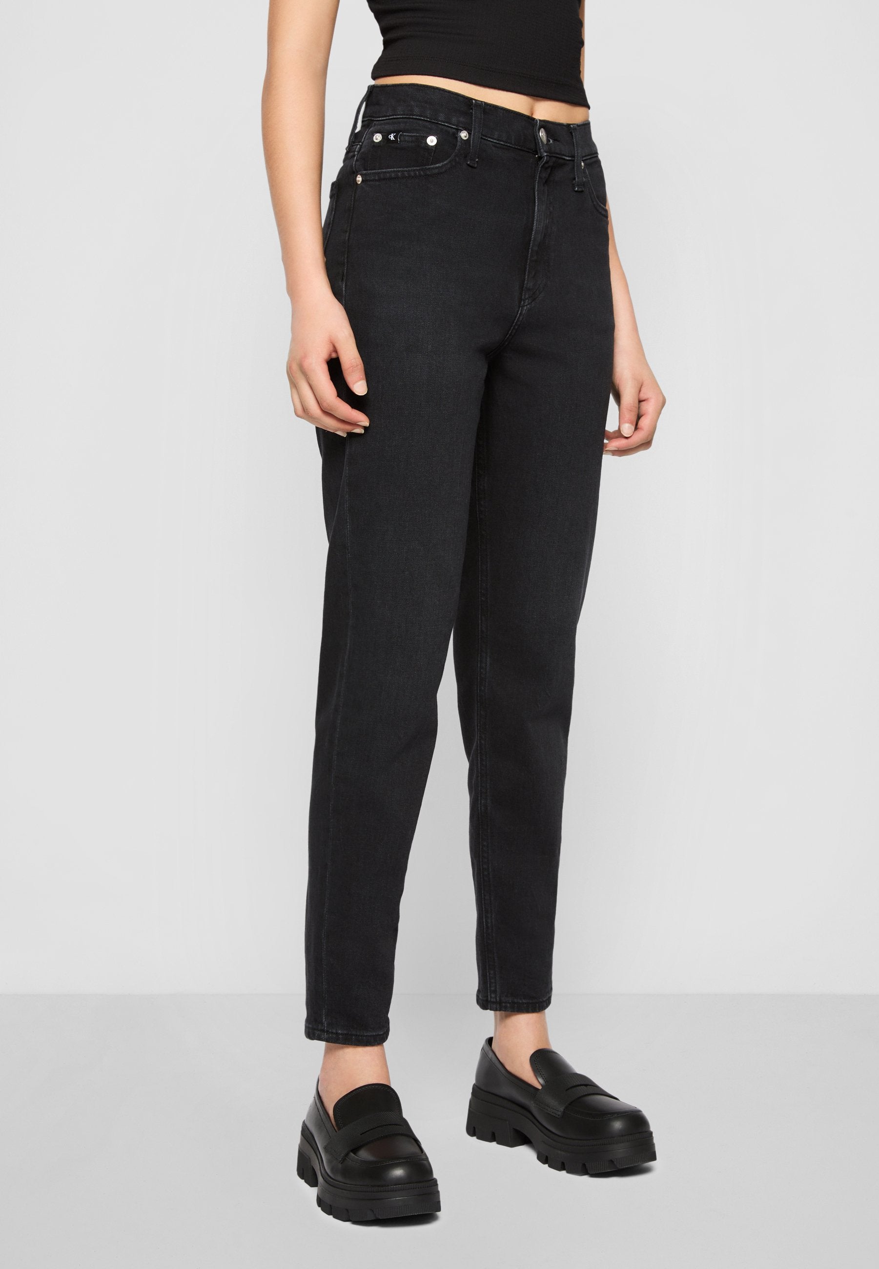MOM - Jean Mom - denim noir
