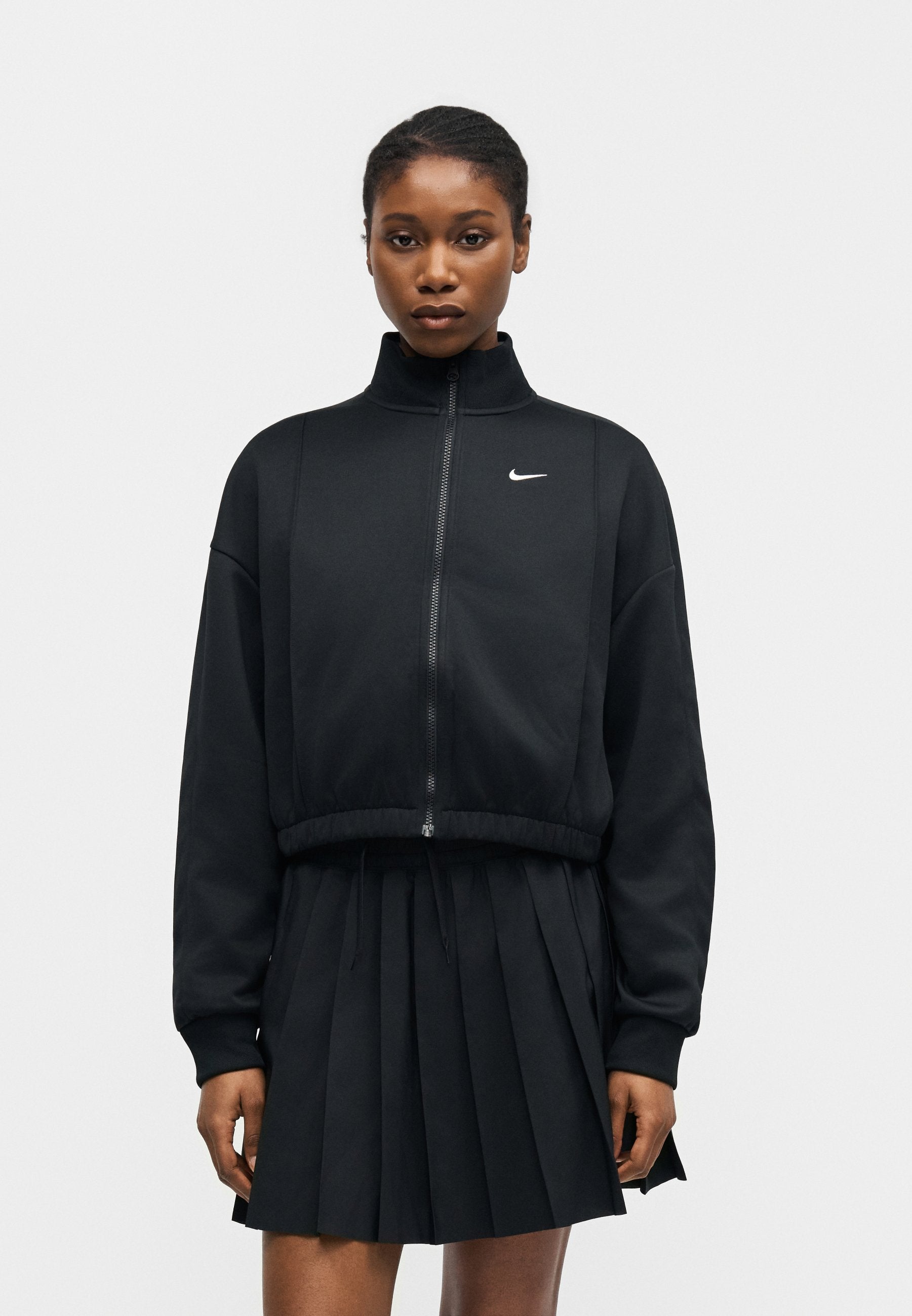 Zip-up sweatshirt - black/chalk