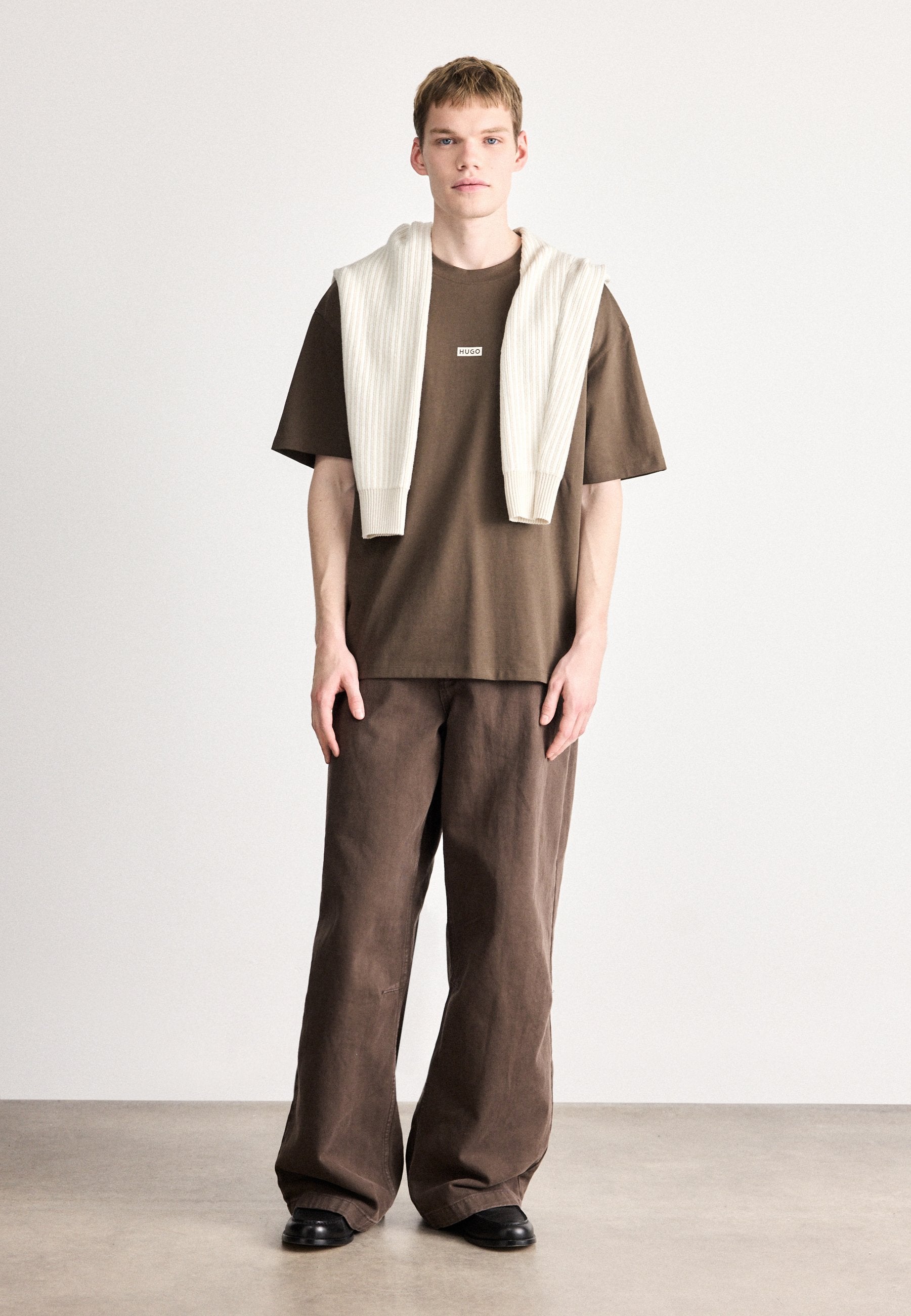 NALONO - Print T-shirt - dark brown