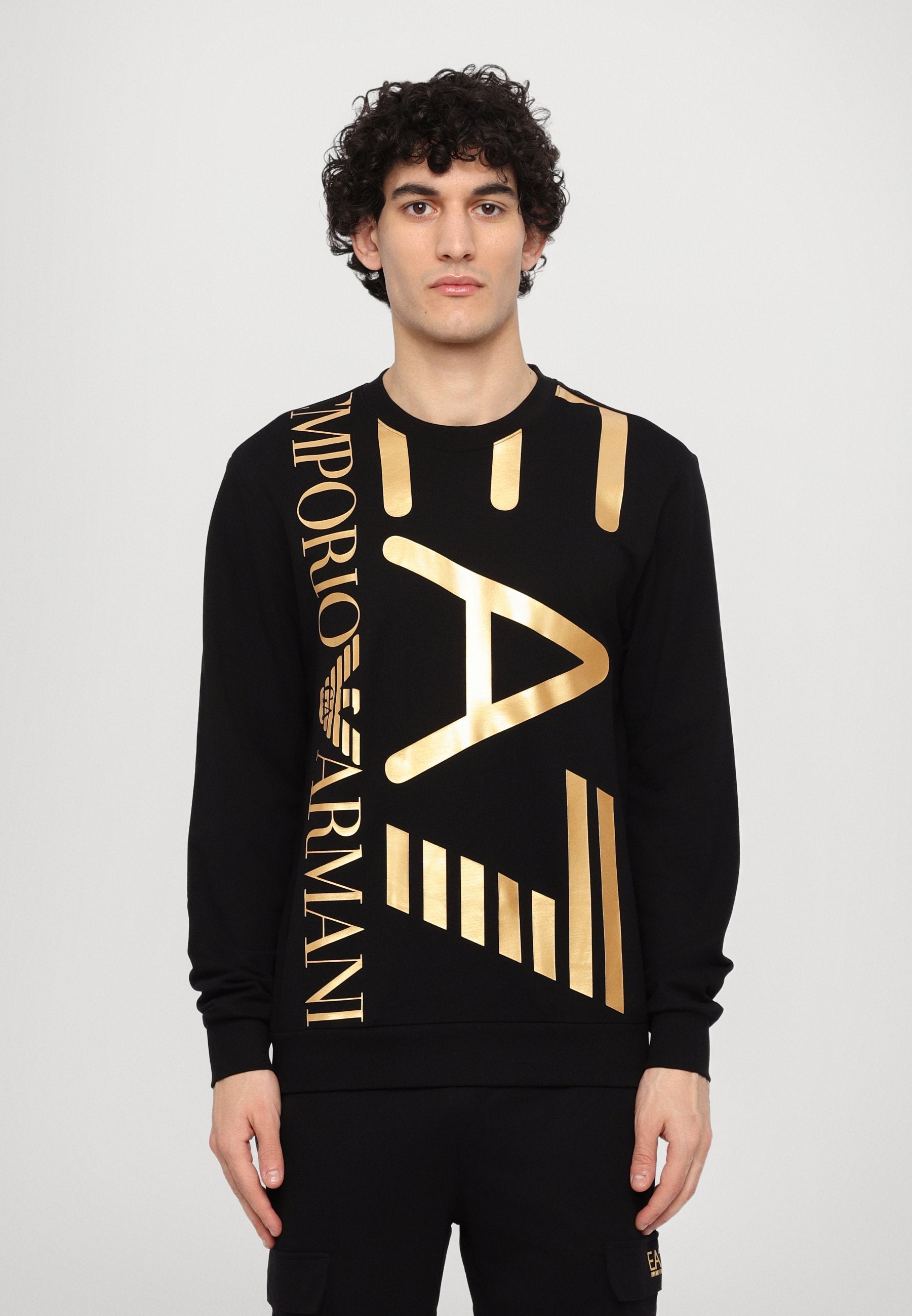 TRAIN LOGO SERIES OVERSIZE UNISEX - Sweat-shirt - black/gold