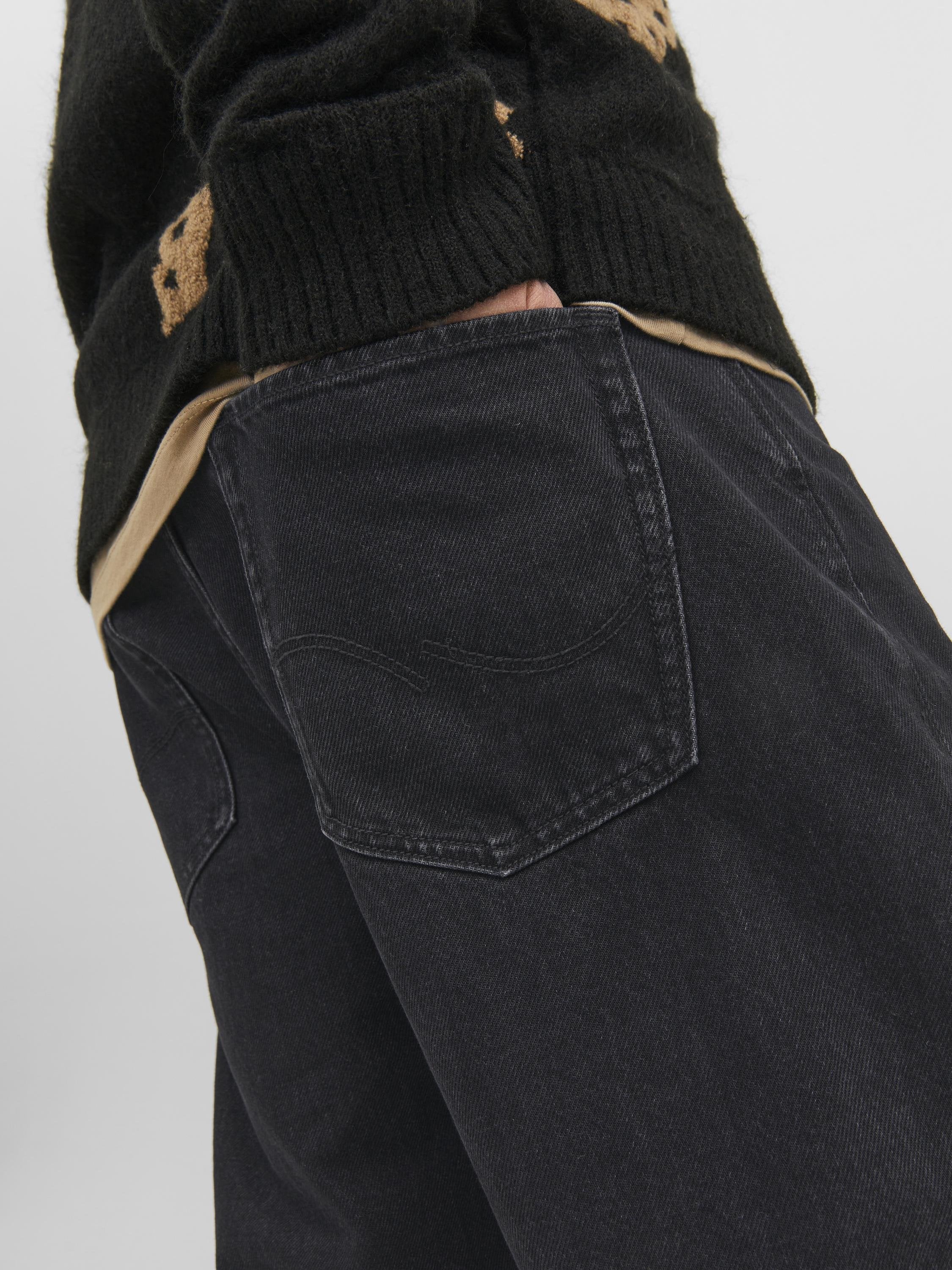 gy fit JJIALEX JJORIGINAL SBD 306 NOOS - Baggy Jeans - black denim