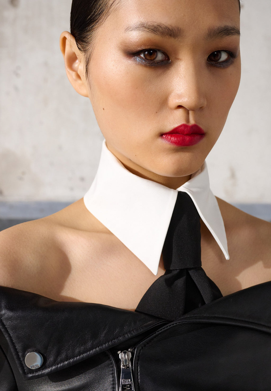 COLLAR AND TIE - Other accessories - white black