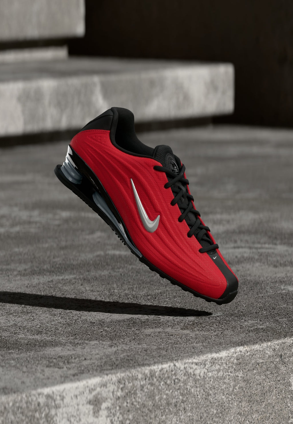 SHOX Z - Trainers - fire red/metallic silver-coloured/black/flat silver-coloured