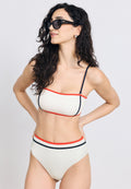 HAUT DE MAILLOT BANDEAU CLASSIQUE SIGNATURE - Haut de maillot - écru