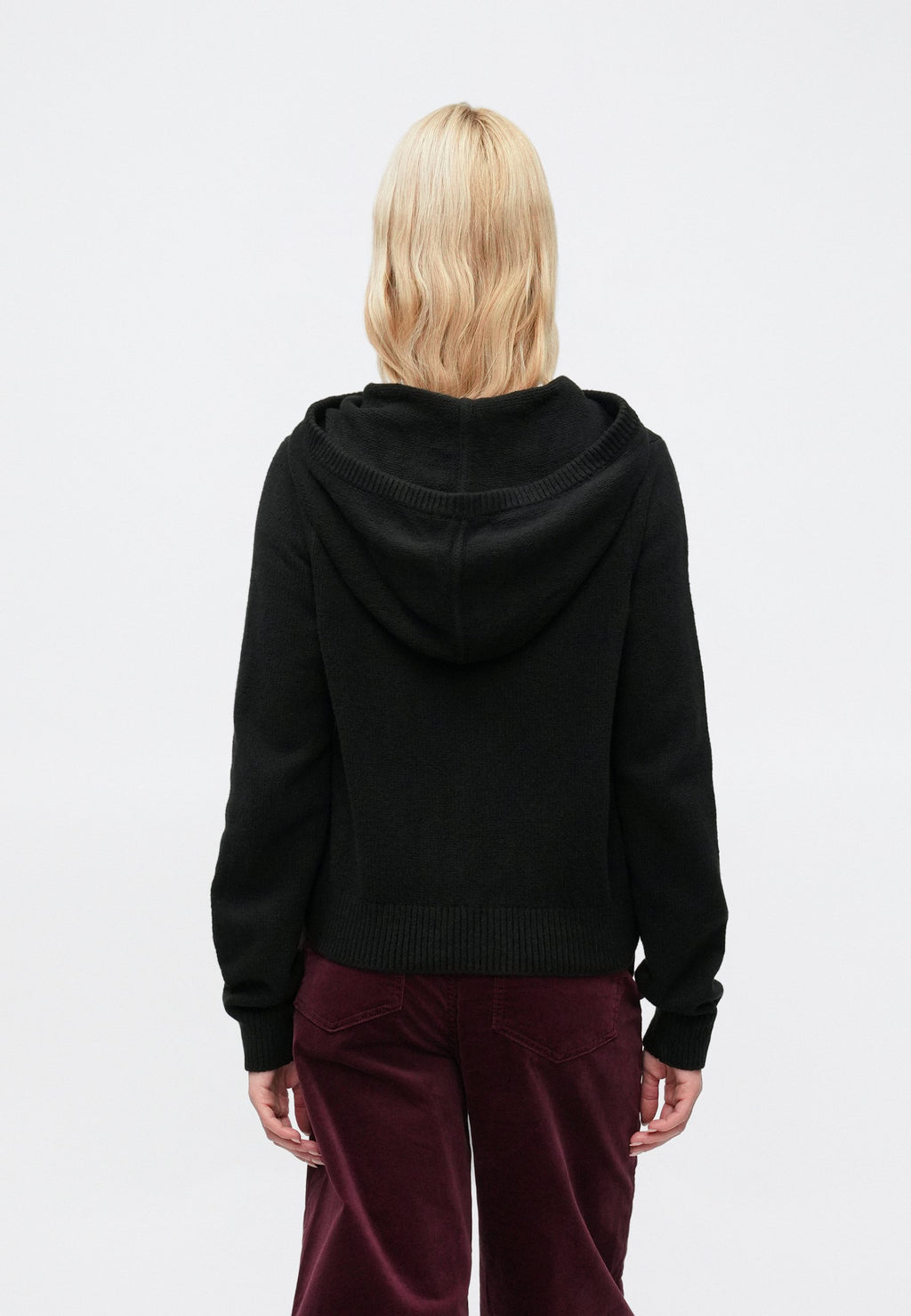 CASHSOFT ZIPPER HOODIE - Zip-up sweatshirt - black