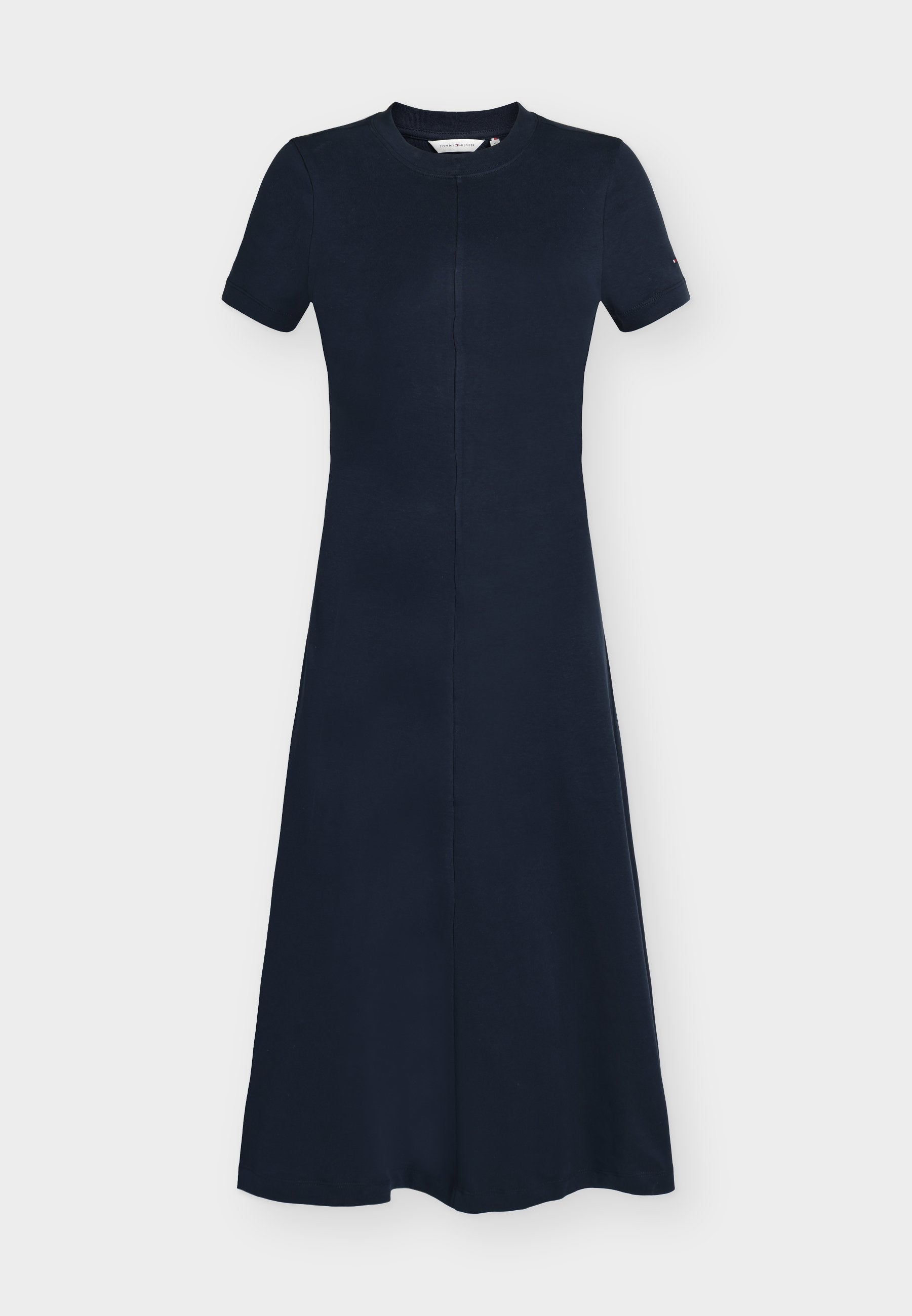 INTERLOCK KNIT MIDI FIT AND FLARE DRESS - Jersey dress - dark night navy