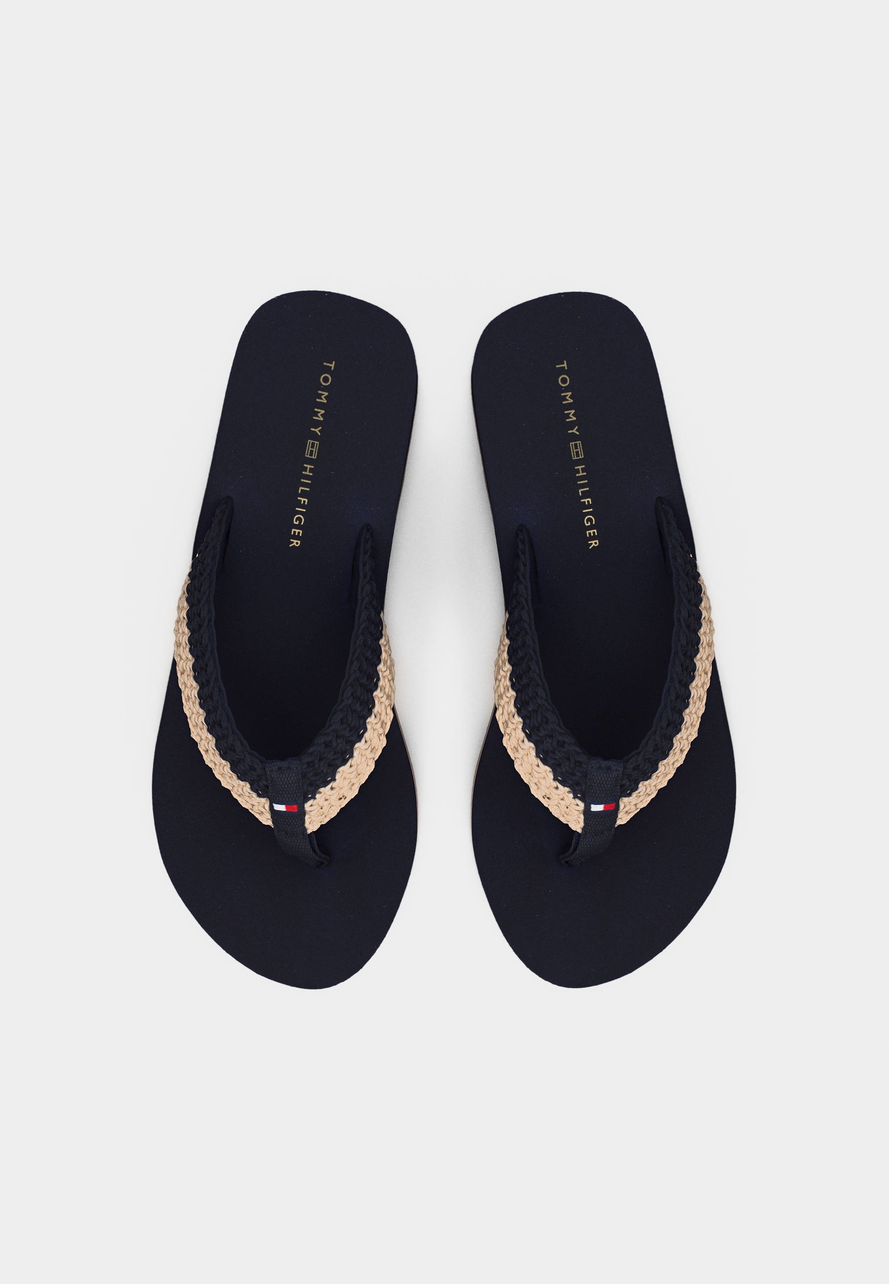 TH WEDGE CROCHET SUMMER SANDAL - T-bar sandals - space blue