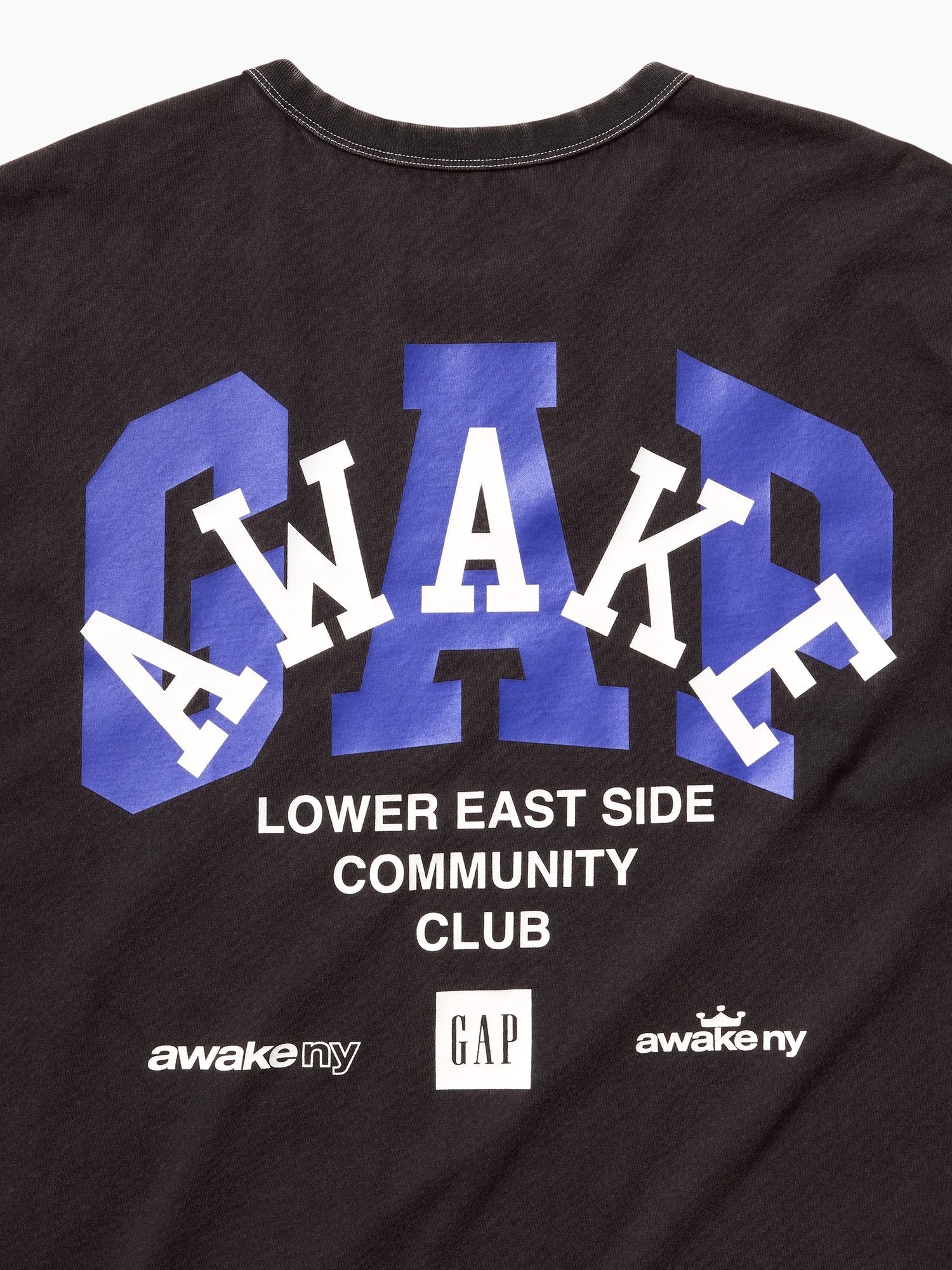 GAP AWAKE NY BOXY TEE UNISEX - Print T-shirt - moonless night