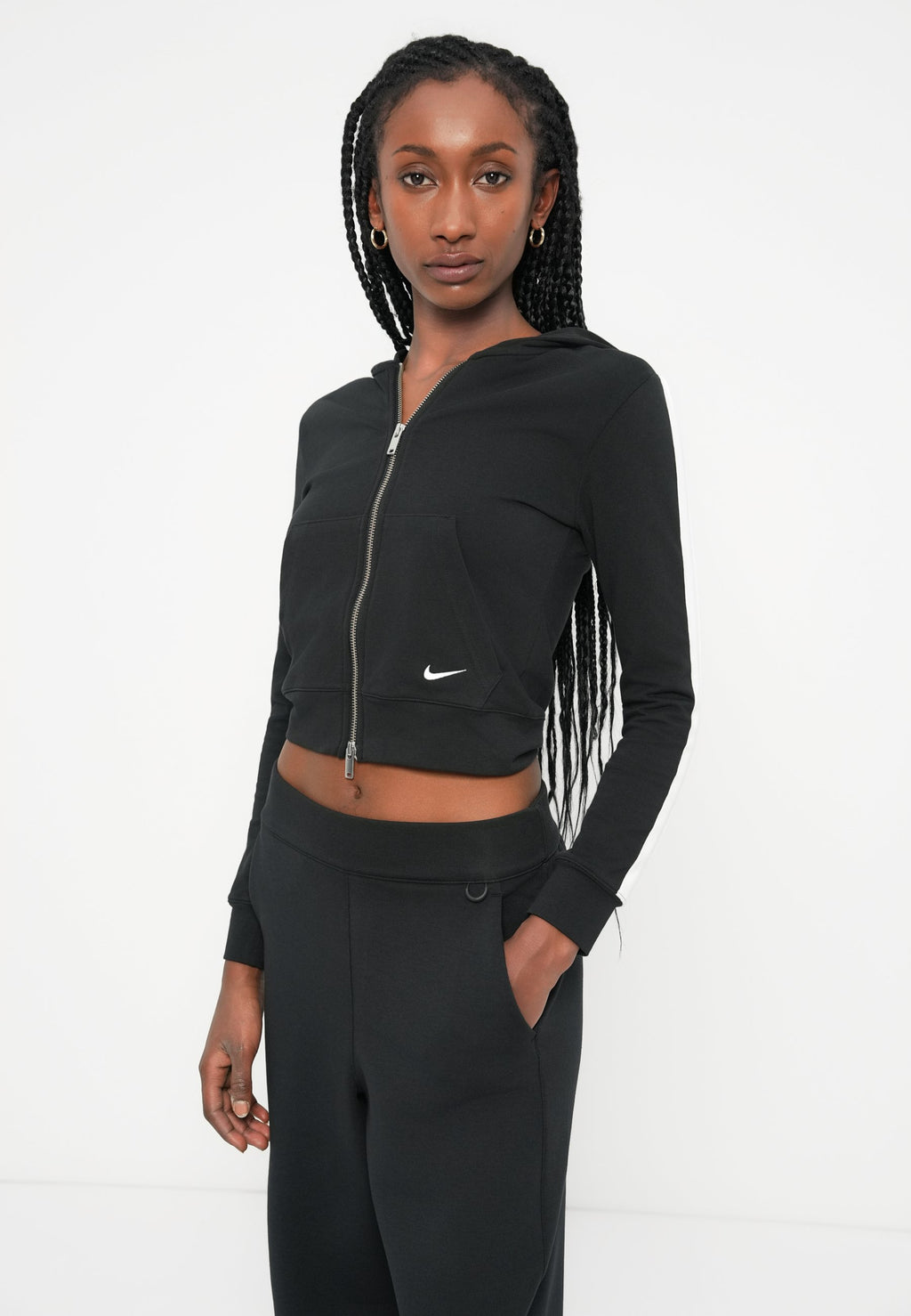 FLARE  - Tracksuit bottoms - black/dark smoke grey