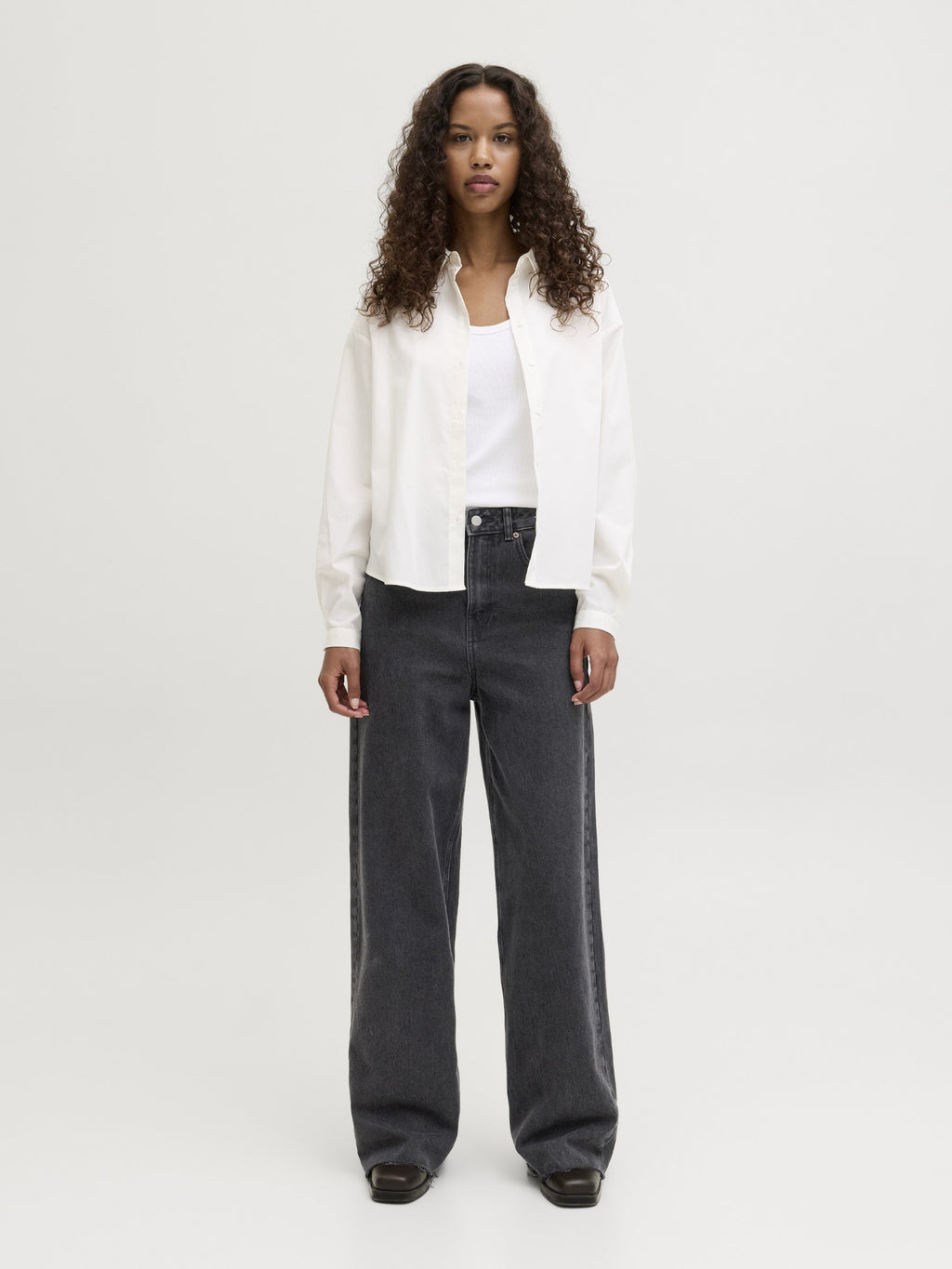 JXTOKYO WIDE FIT  - Wide Leg - black denim
