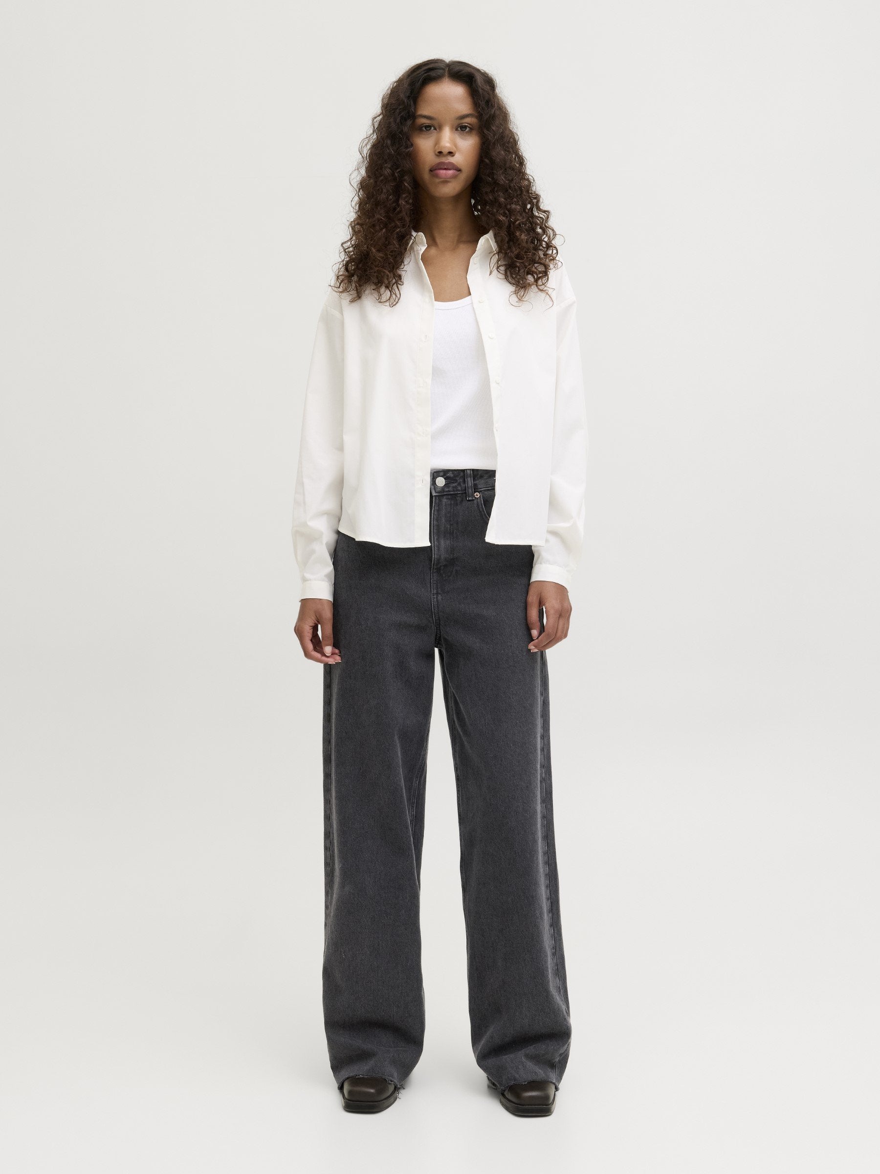 JXTOKYO WIDE FIT  - Wide Leg - black denim