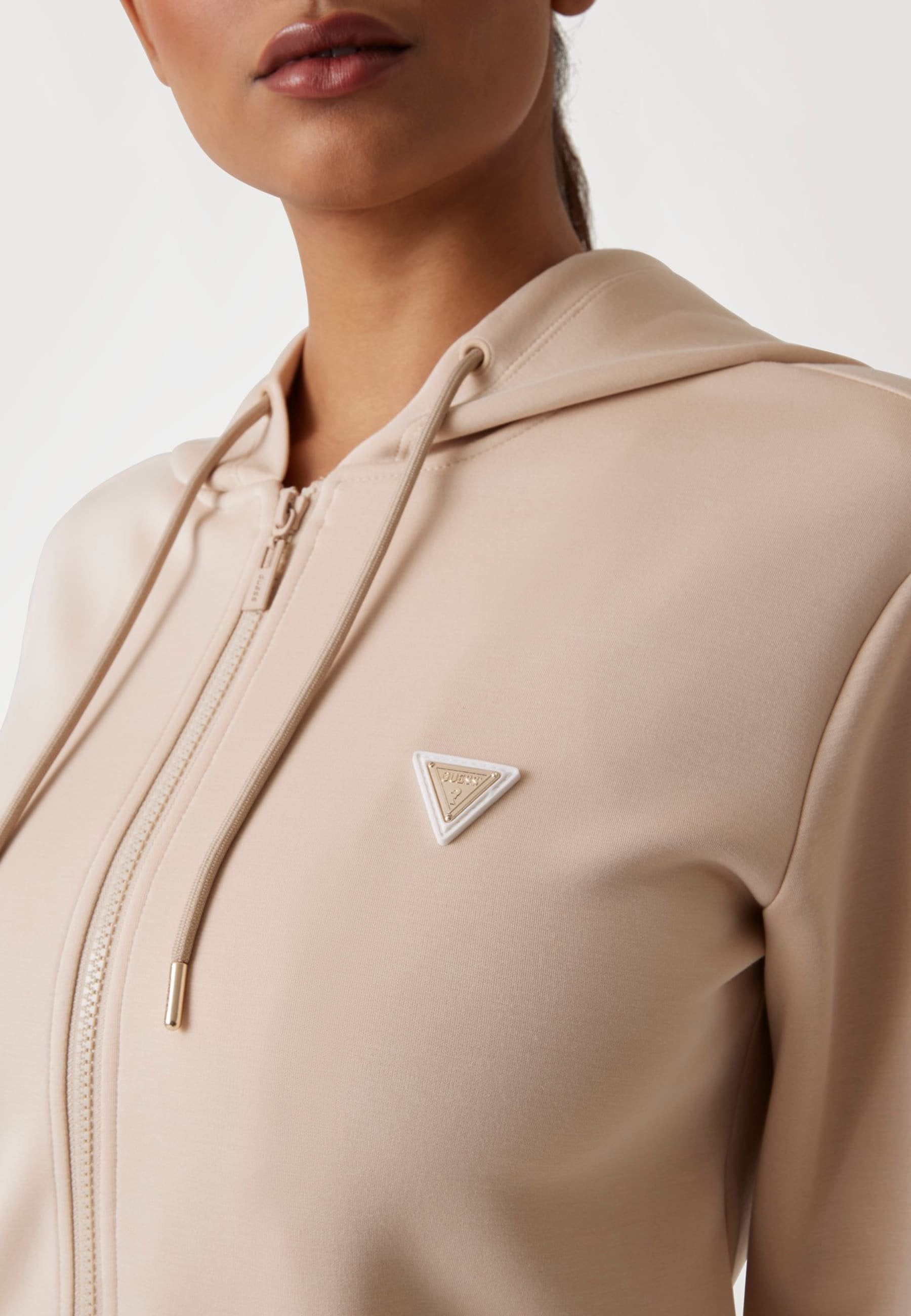 OLYMPE FULL ZIP HOODIE - Zip-up sweatshirt - beige