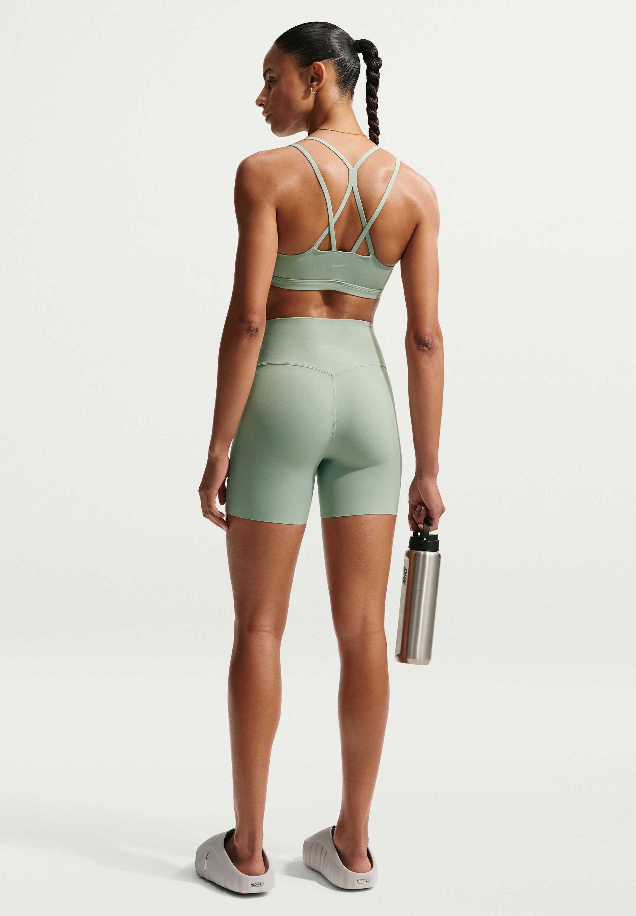 Brassière de sport à fines brides Nike Zenvy - Maintien léger - Steam/Blanc