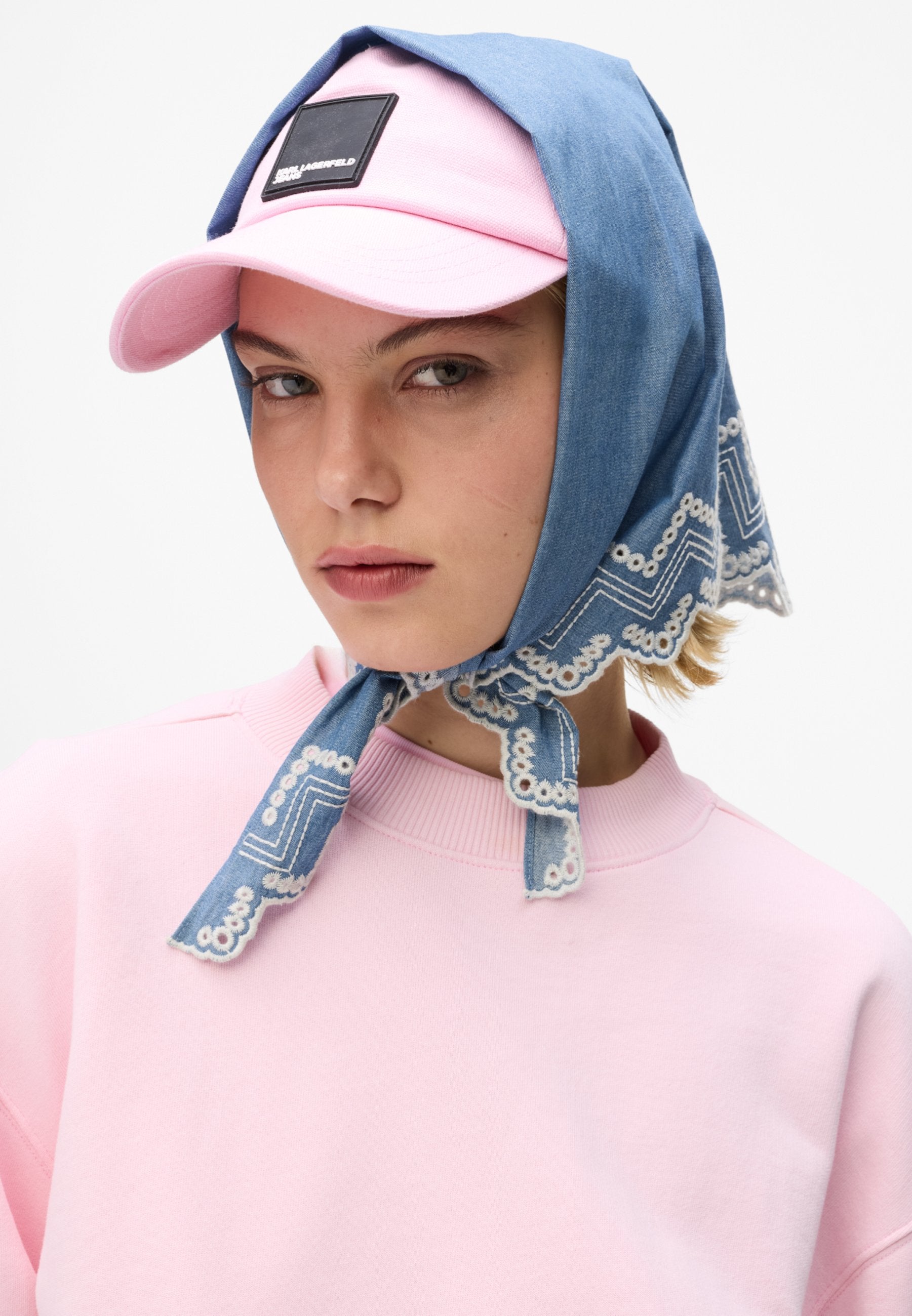 TRIANGLE BANDANA - Foulard - washed mid blue