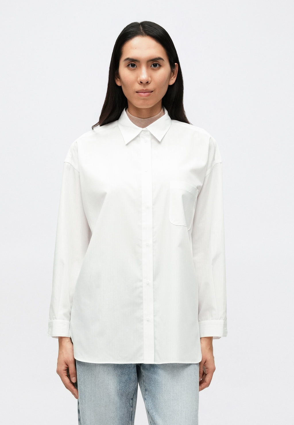 Button-down blouse - white