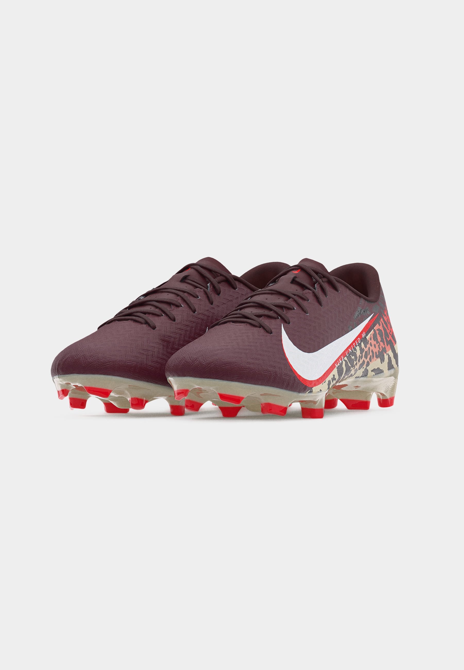 أحذية كرة القدم MERCURIAL VAPOR 16 ACADEMY UNITED FG/MG UNISEX - عشب صناعي - بورغندي كراش/فضي معدني/أحمر جامعي/فوسيل