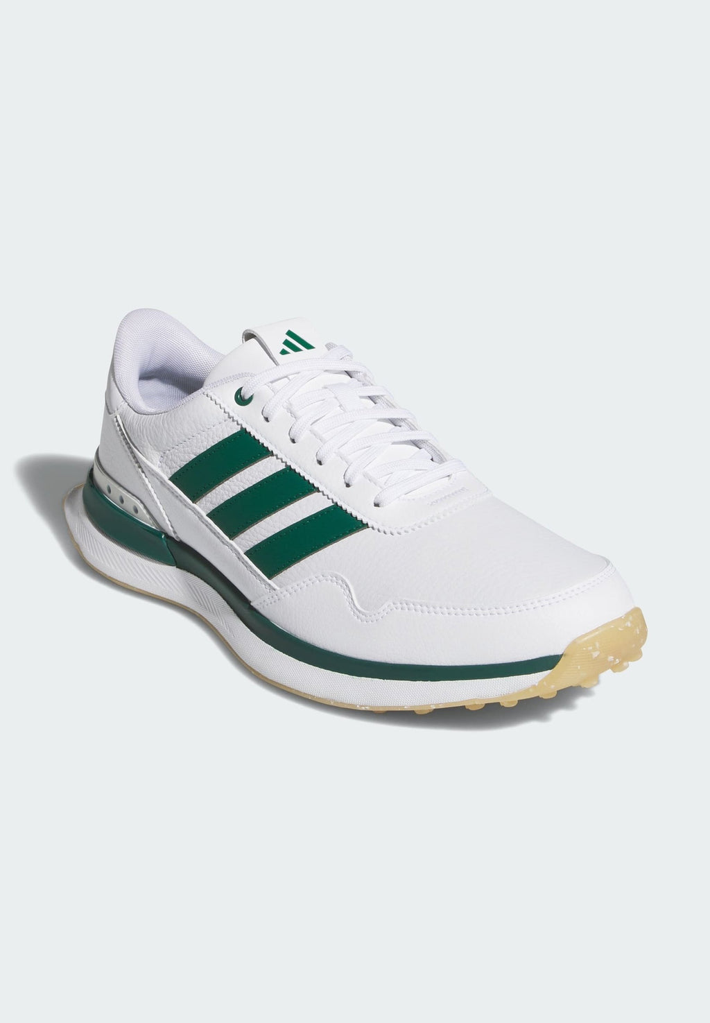 S2G 26 LEATHER - Chaussures de golf (sans crampons) - blanc nuage/vert collégial/gomme