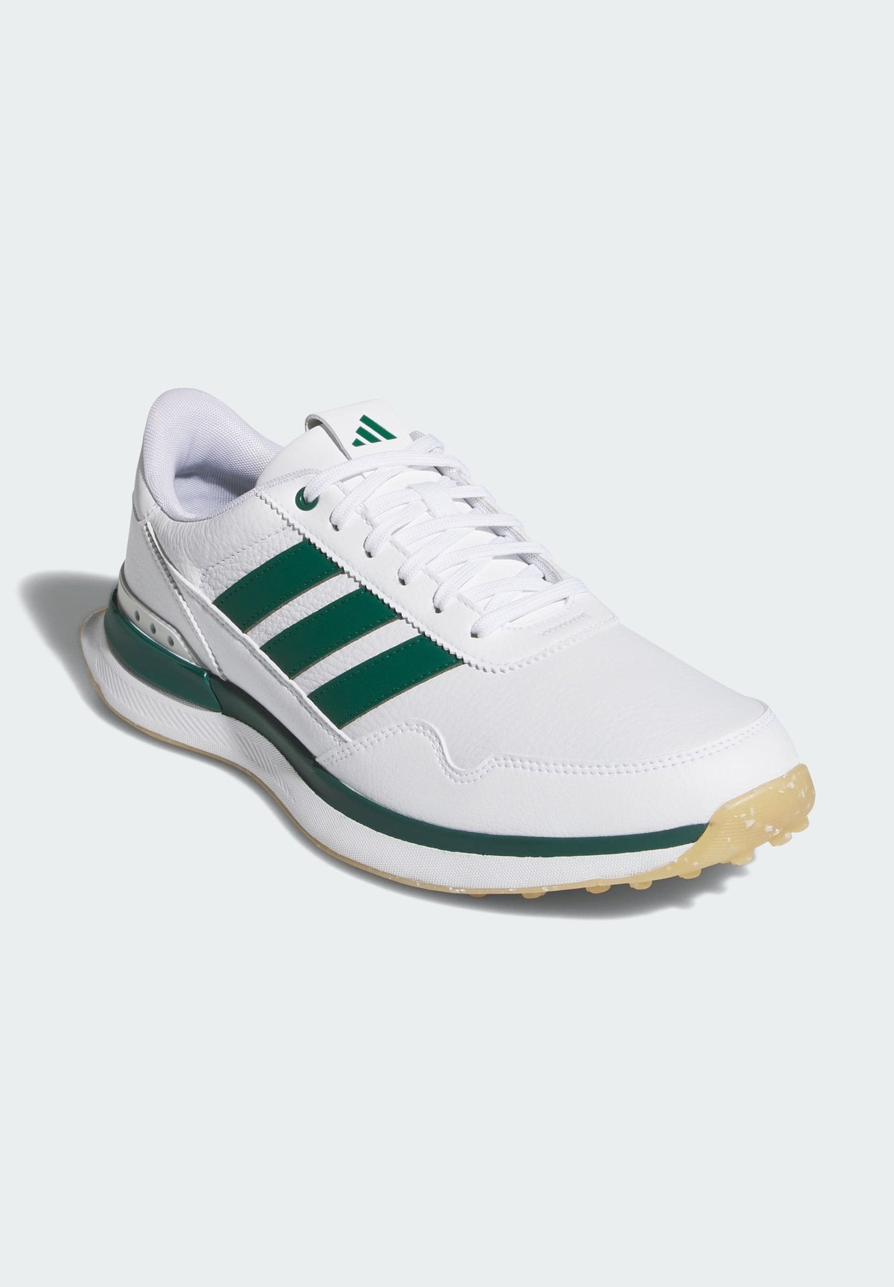 S2G 26 LEATHER - Chaussures de golf (sans crampons) - blanc nuage/vert collégial/gomme