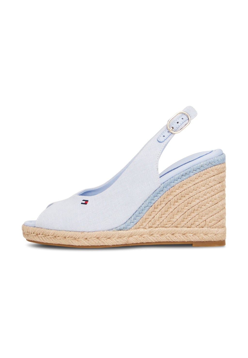 HEMP SLINGBACK WEDGE ESPADRILLES - Platform sandals - breezy blue