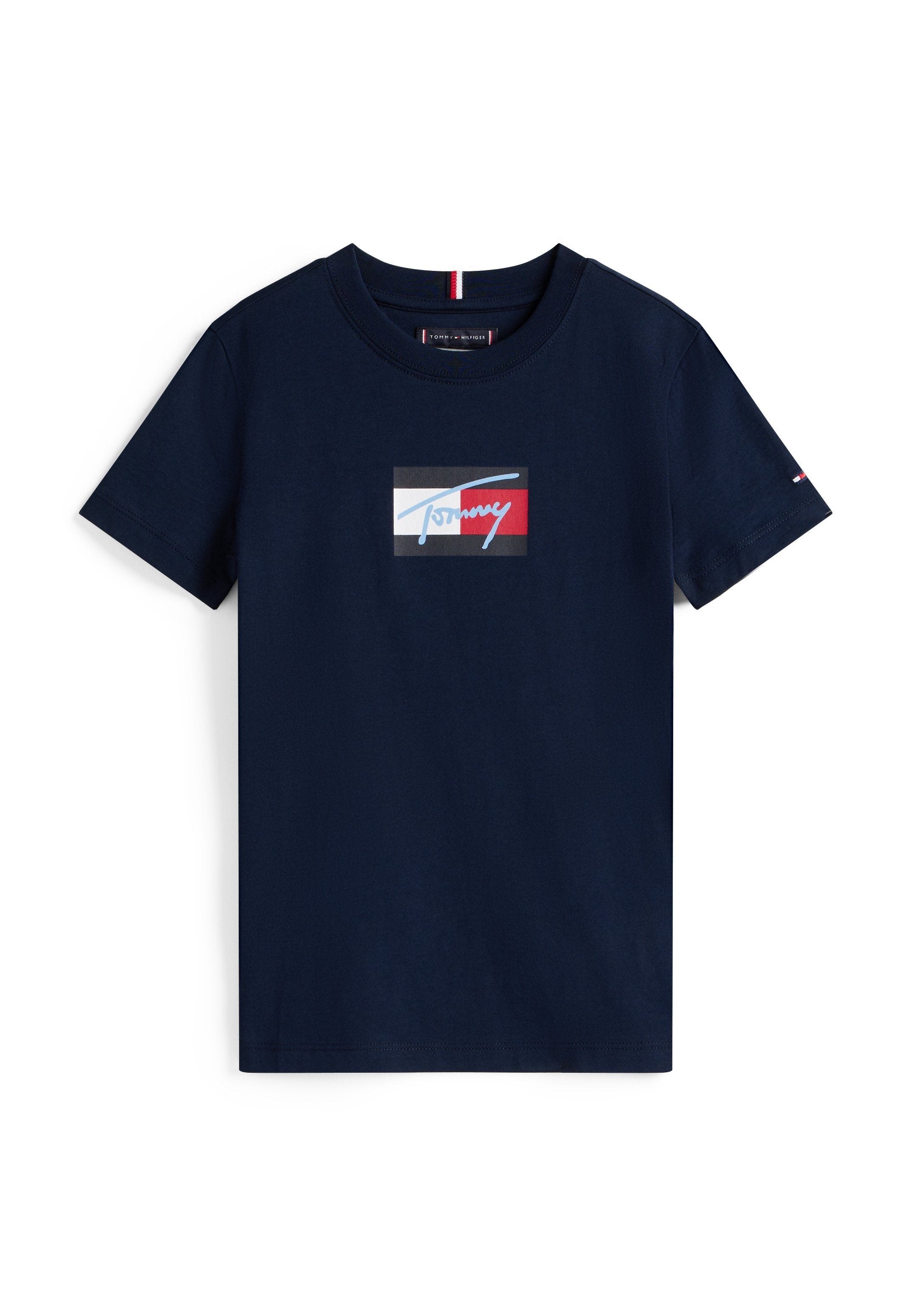 SCRIPT FLAG UNISEX - Print T-shirt - dark night navy