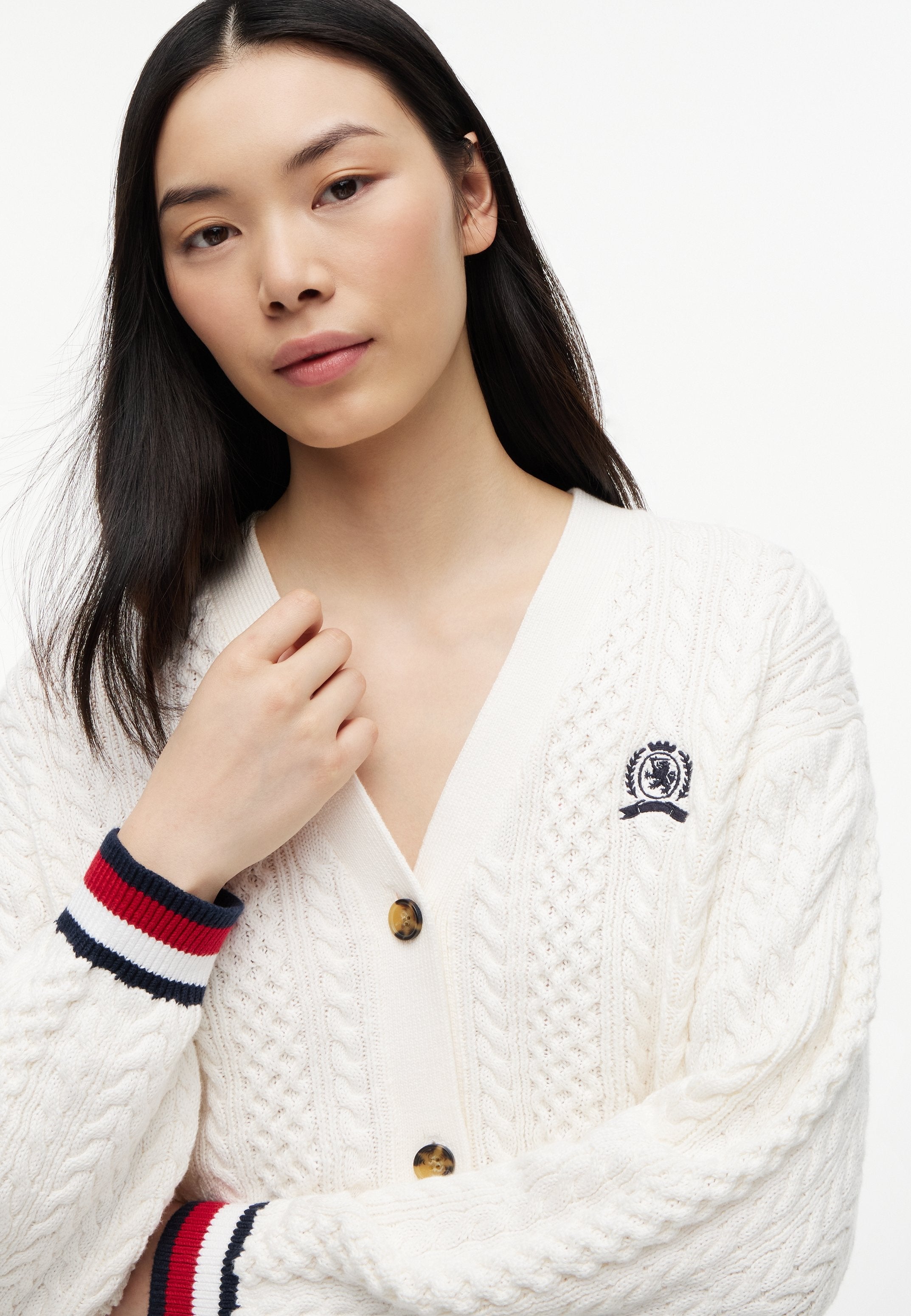 TIPPING CARDIGAN - Cardigan - ancient white