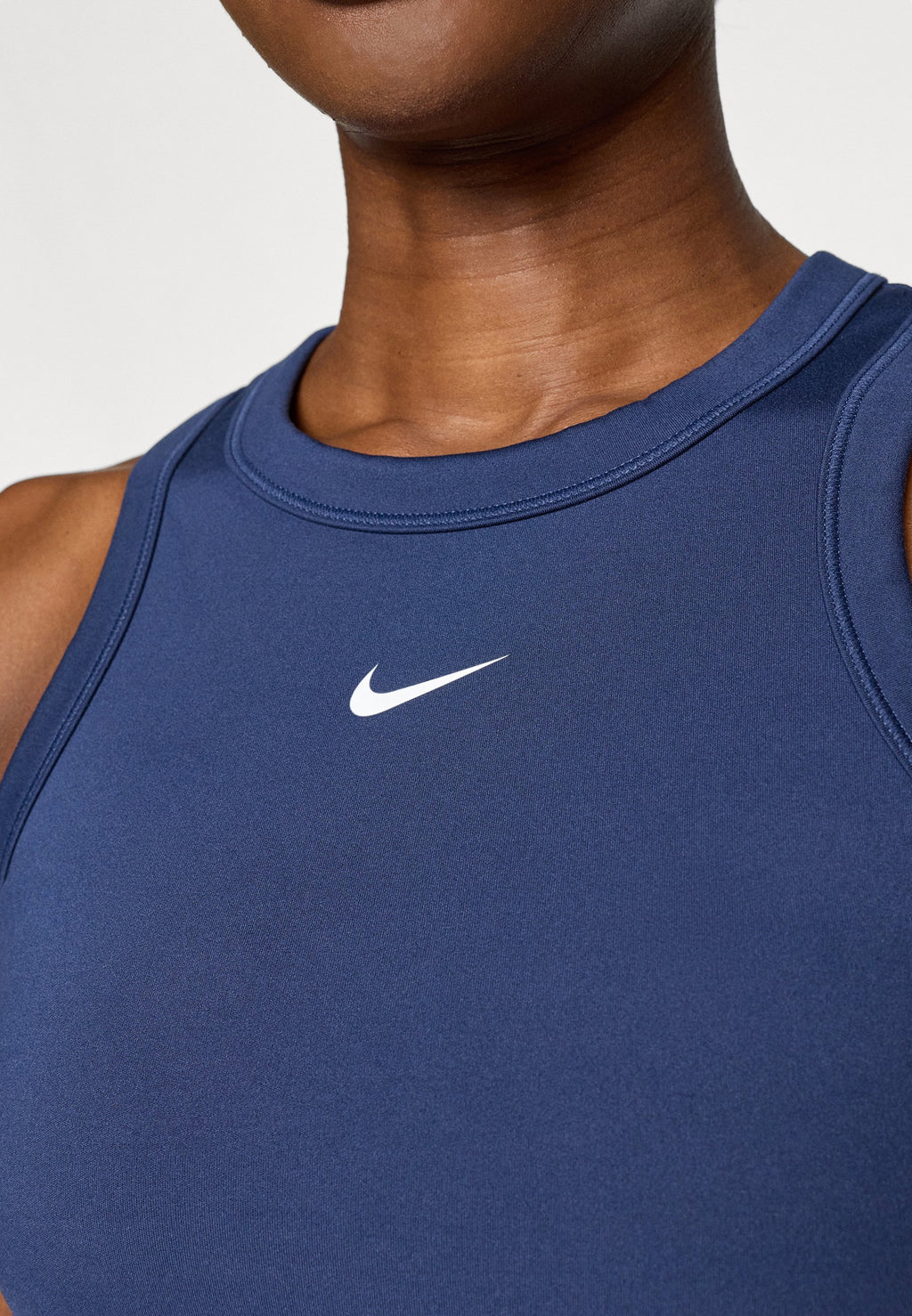 ONE FITTED CROP TANK - Top - midnight navy/white