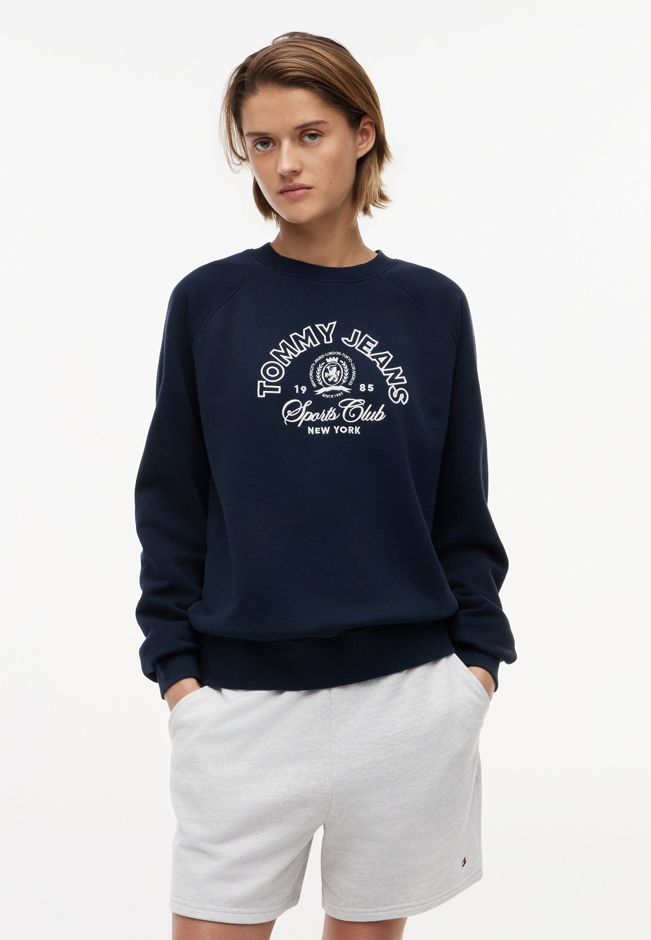 HERITAGE LOGO CREW - Sweatshirt - dark night navy