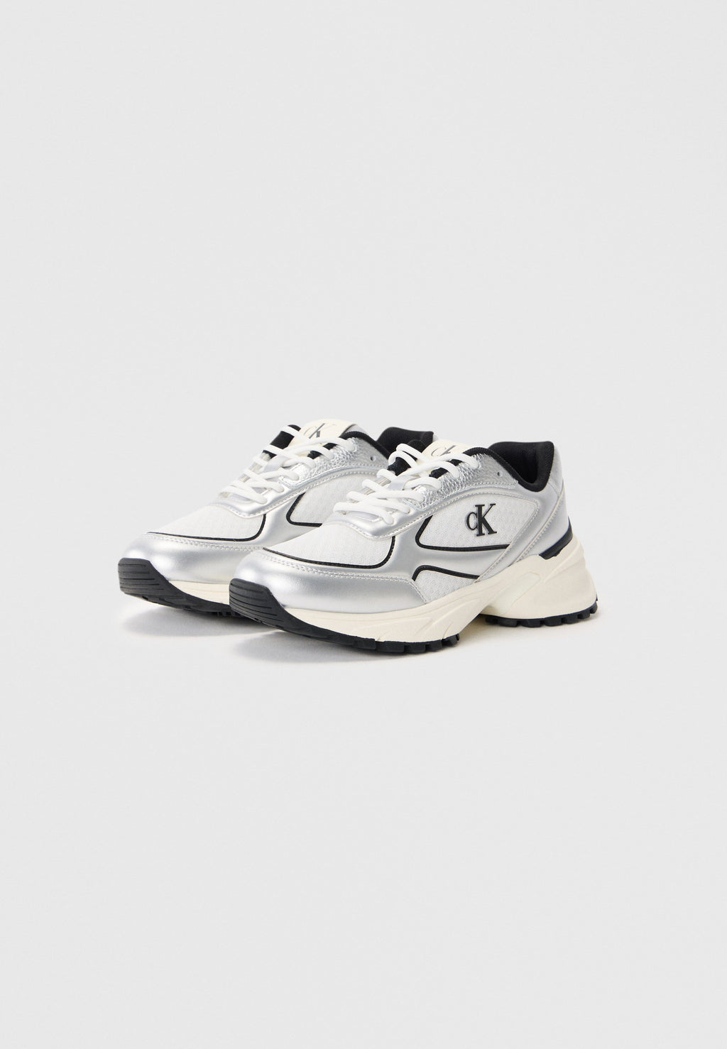 HIKE RUNNER - Trainers - silver-coloured/black/bright white