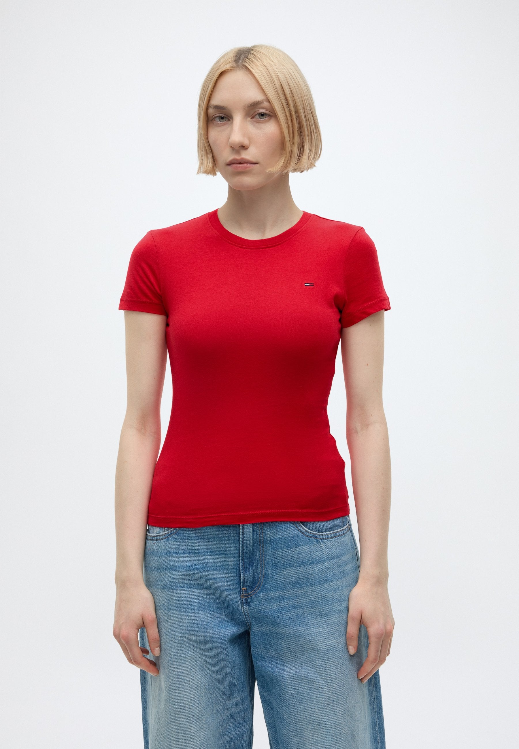 2 PACK - Basic T-shirt - dark night navy/ amaryllis red