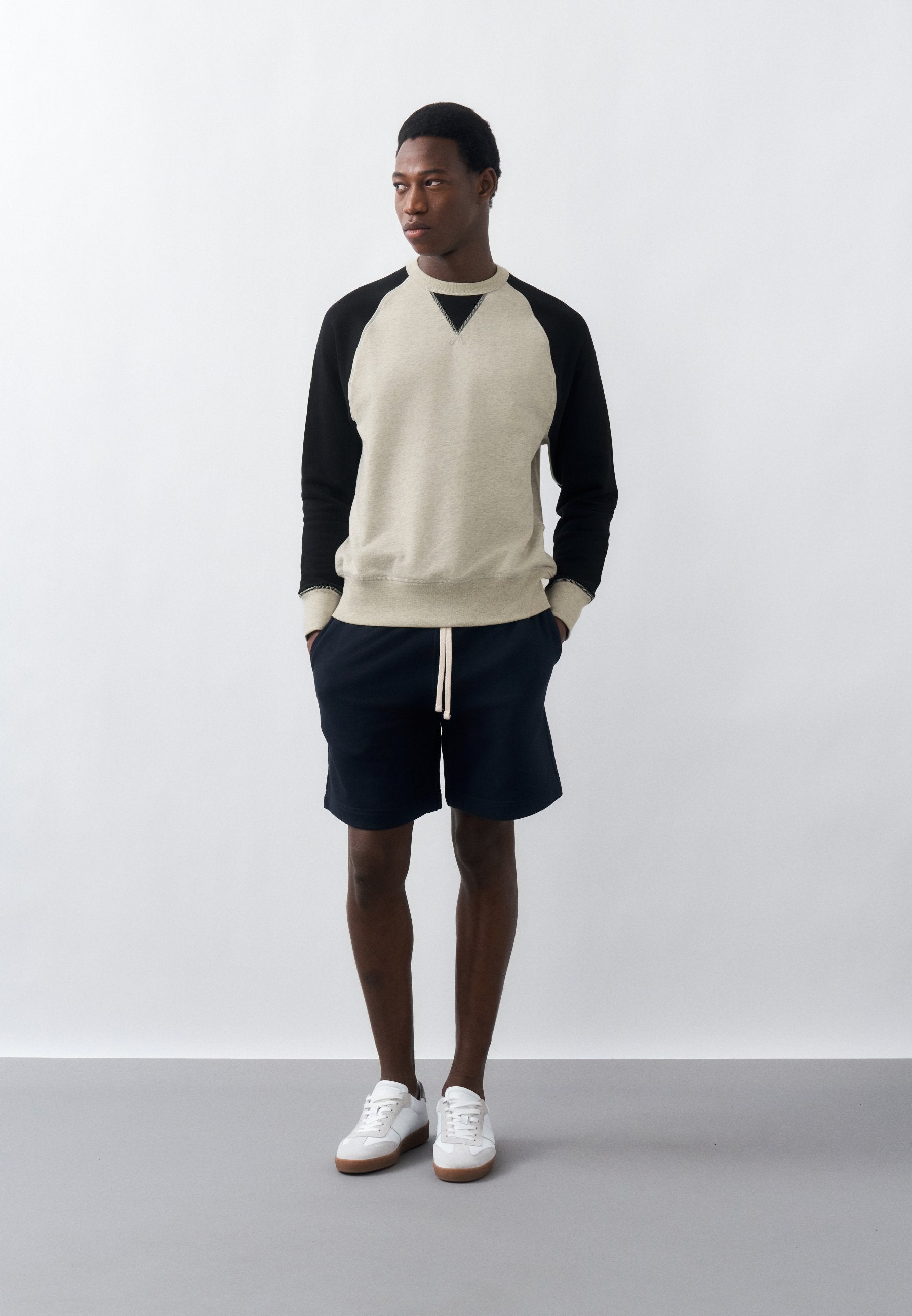 SHARPE - Sweatshirt - light grey/dark blue