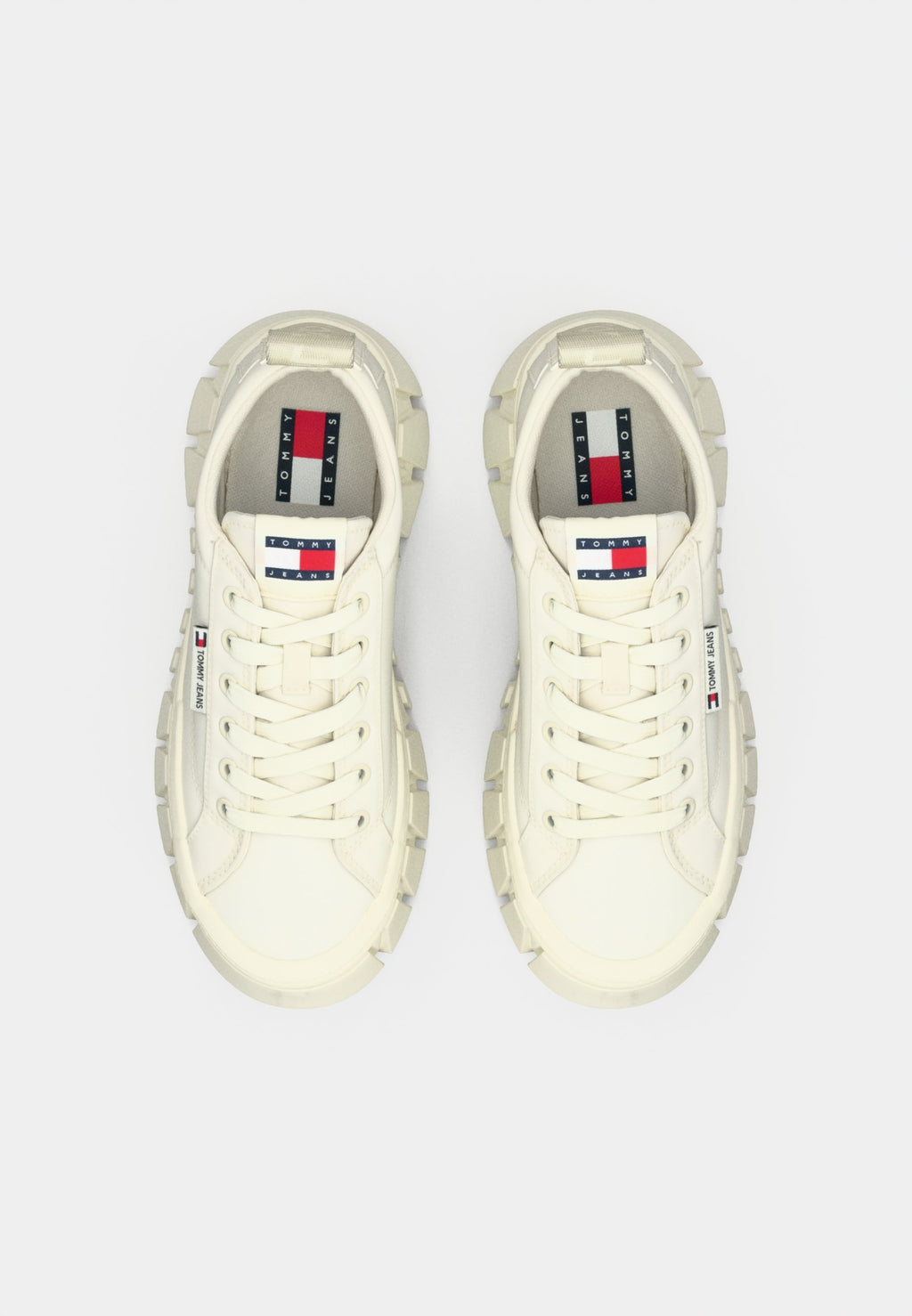 LOGO TAB PLATFORM CLEAT TRAINERS - Trainers - ivory