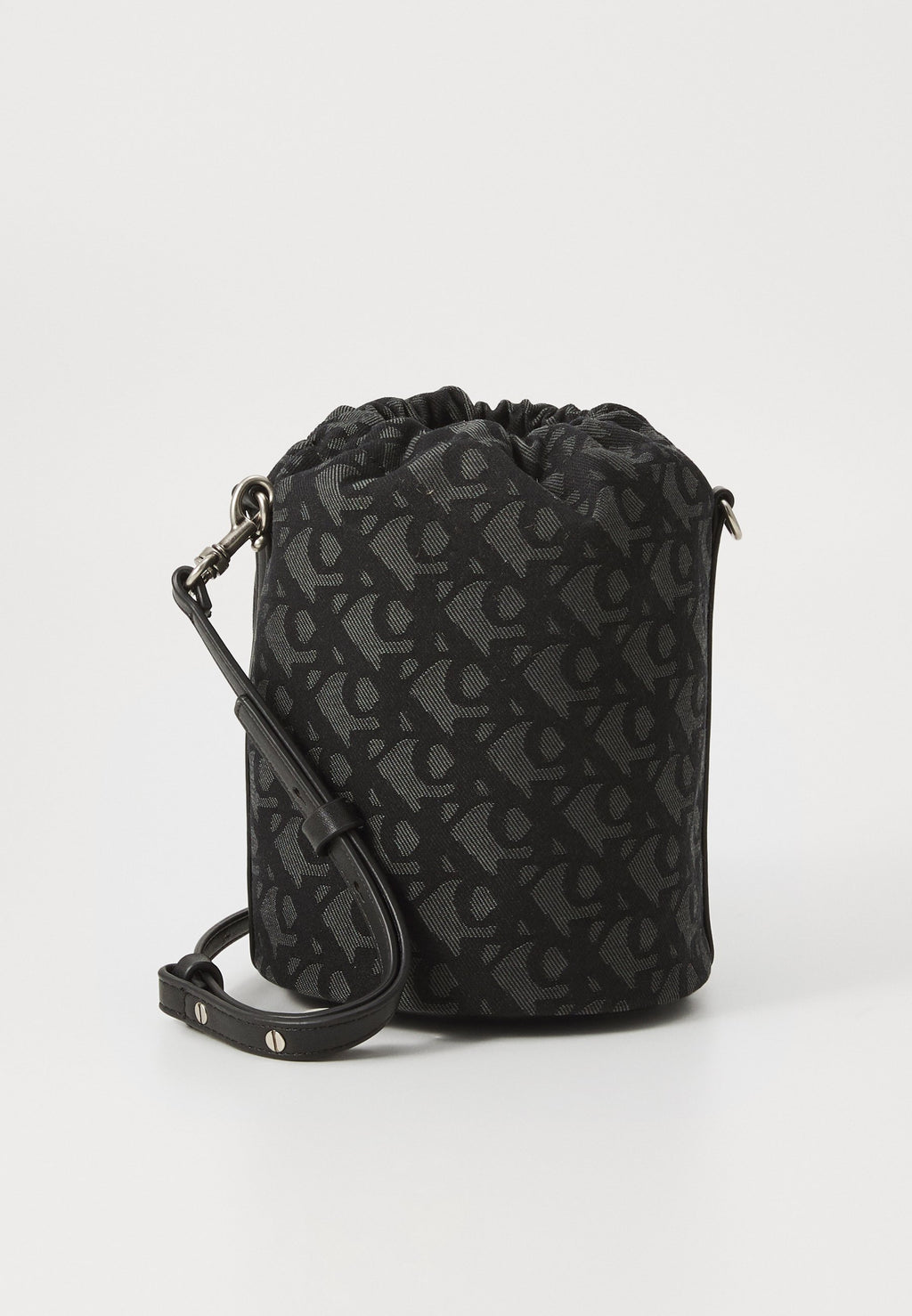 MONOGRAM BUCKET BAG - Cross body bag - black