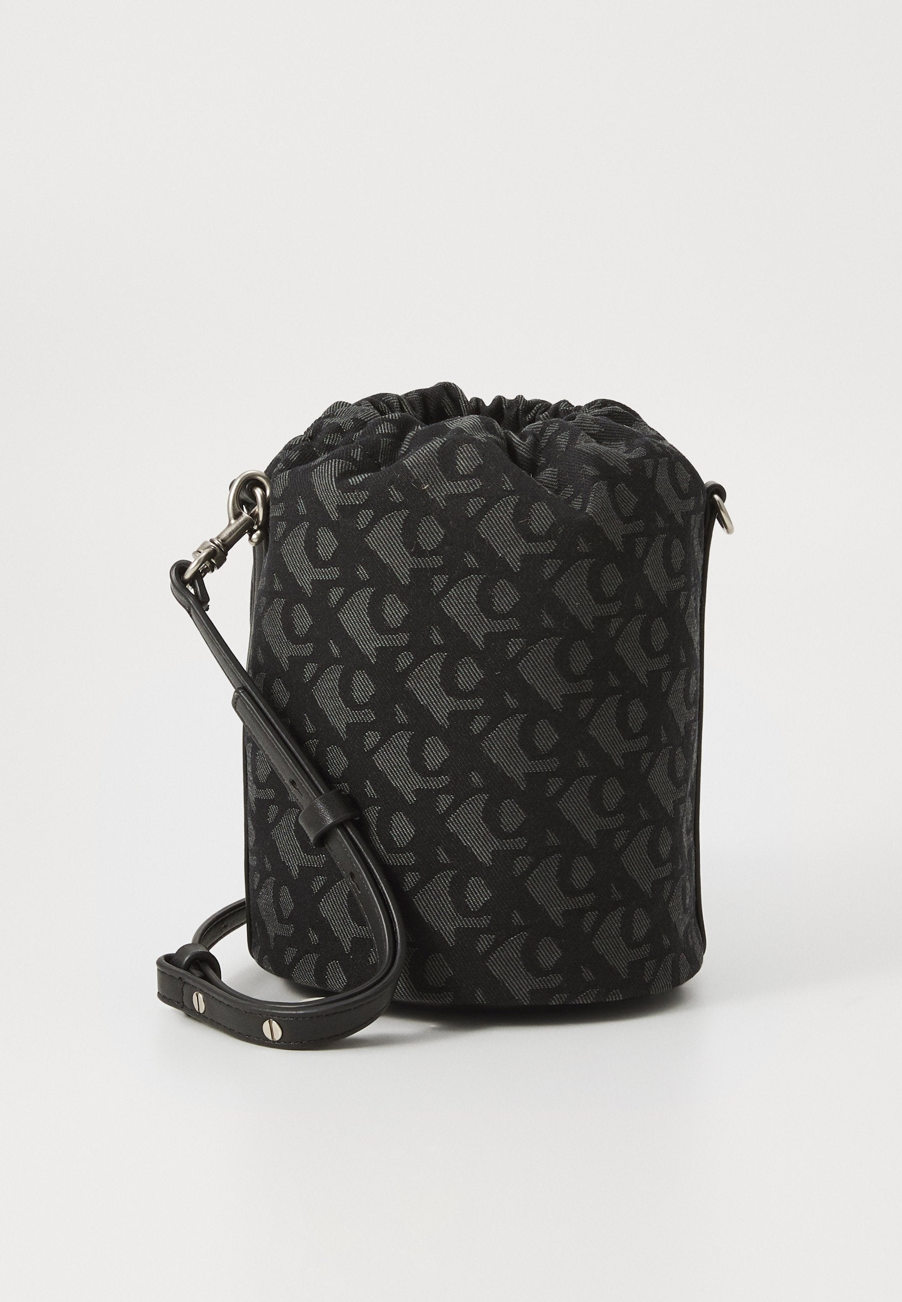 MONOGRAM BUCKET BAG - Cross body bag - black