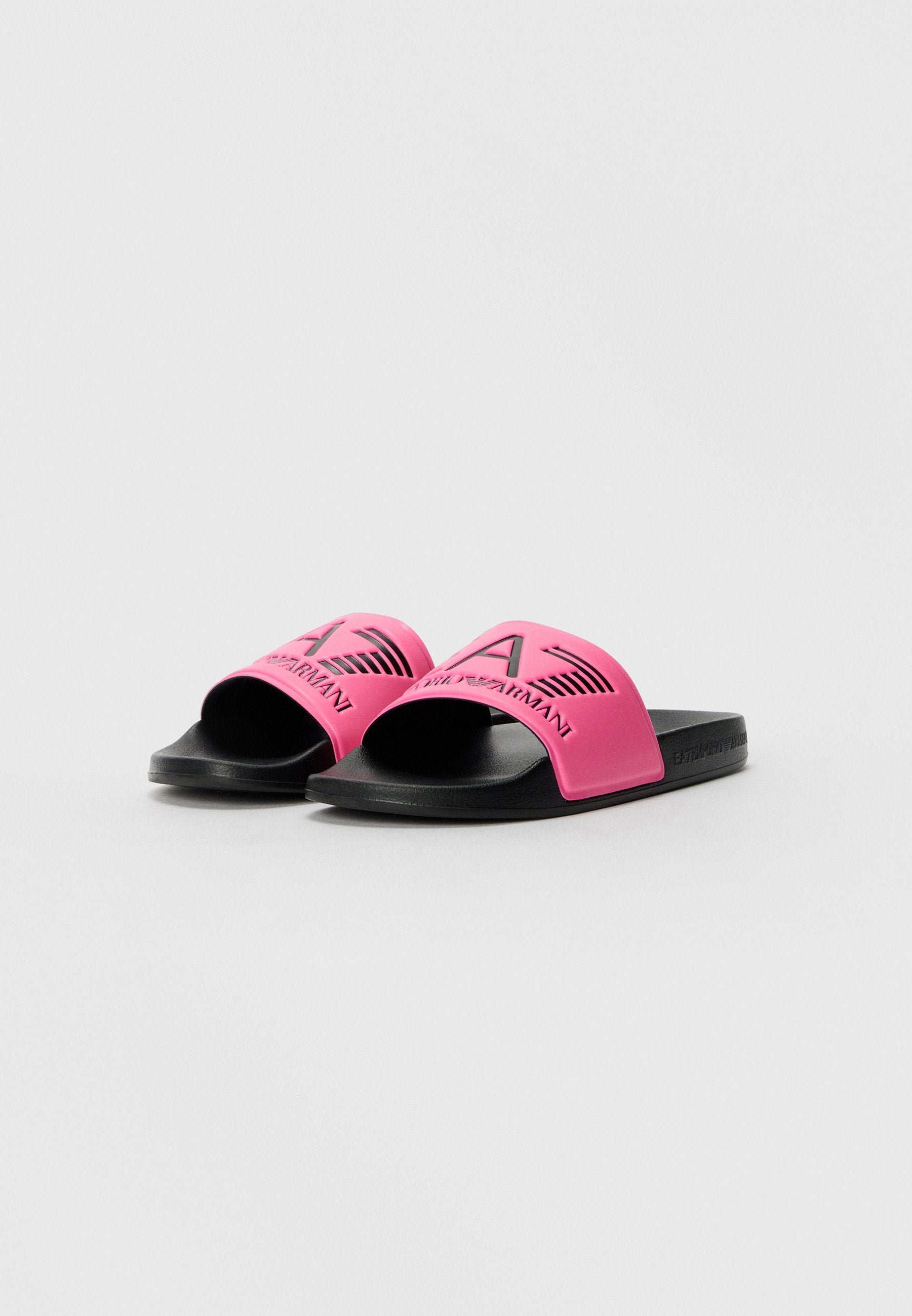 UNISEX - Pool slides - pink fluo/black