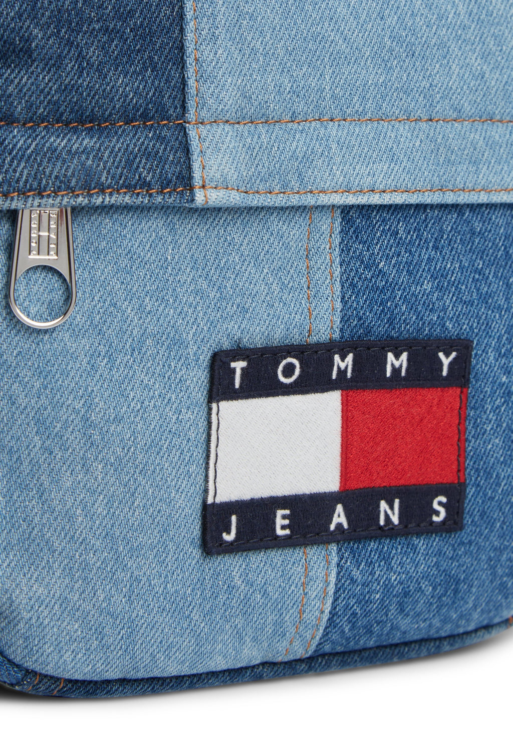 SAC REPORTER EN JEAN MATELASSÉ AVEC LOGO - Sac bandoulière - jean bleu