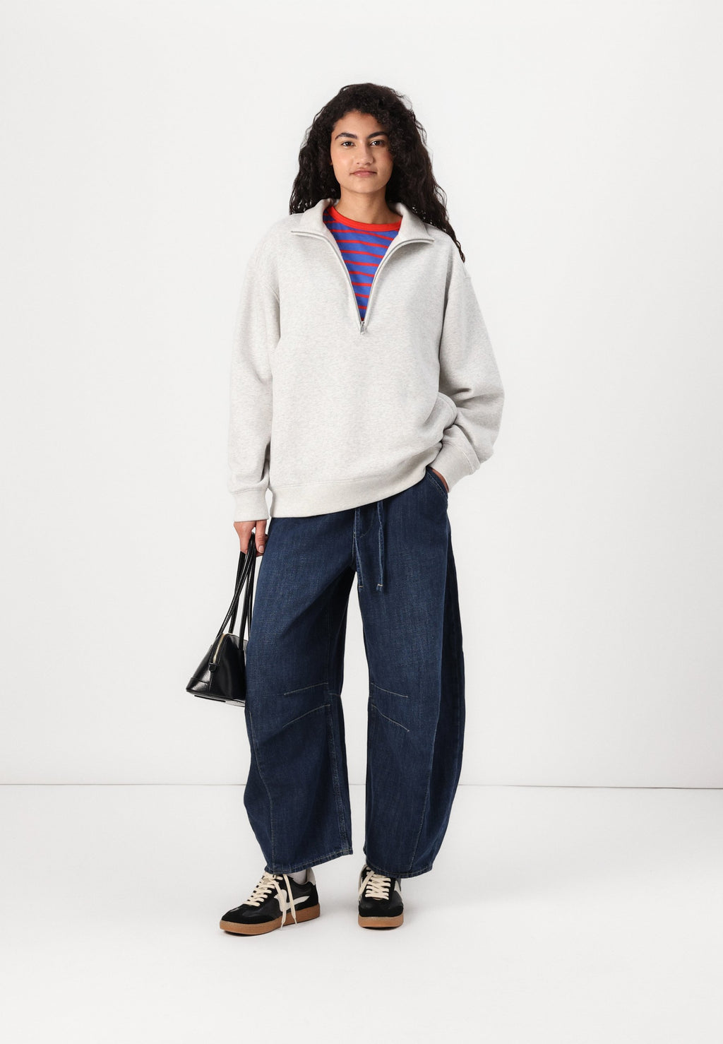 HORSESHOE PULL ON HERRICK - Wide Leg - dark indigo