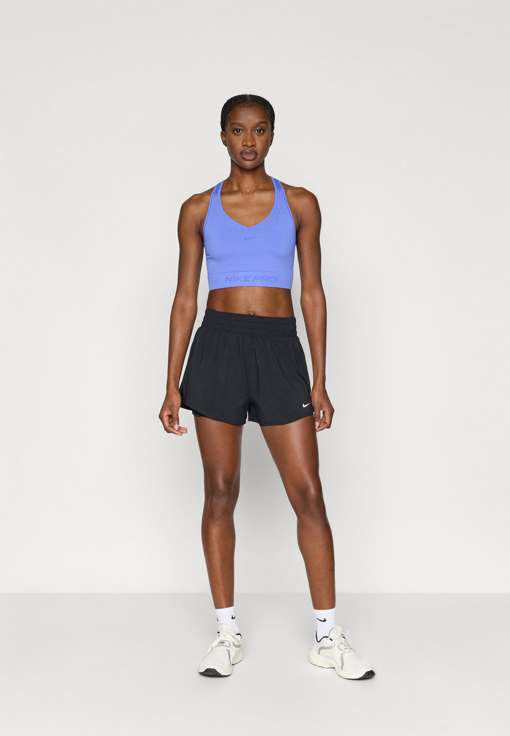 ONE SHORT - 2-in-1 shorts - black/white