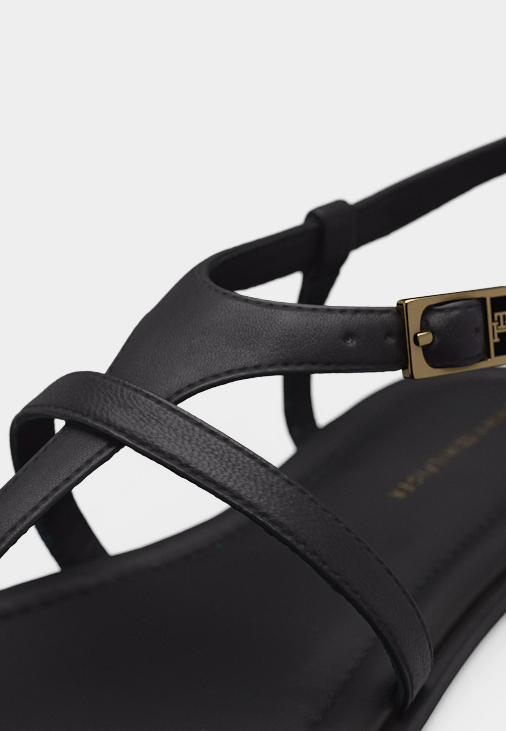 BUCKLE THONG - T-bar sandals - black