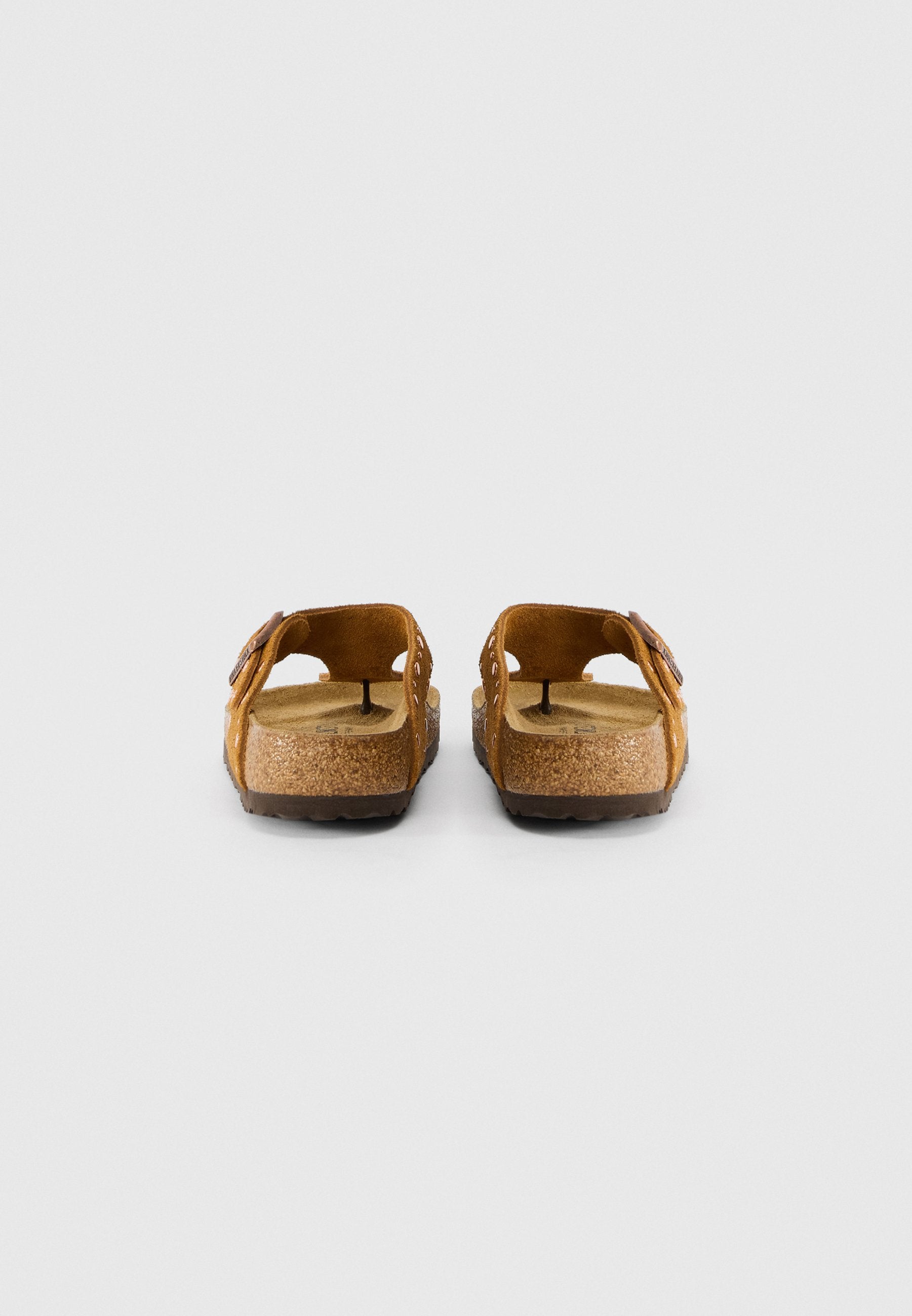 GIZEH RIVET LEVE MINKN REGULAR - T-bar sandals - mink